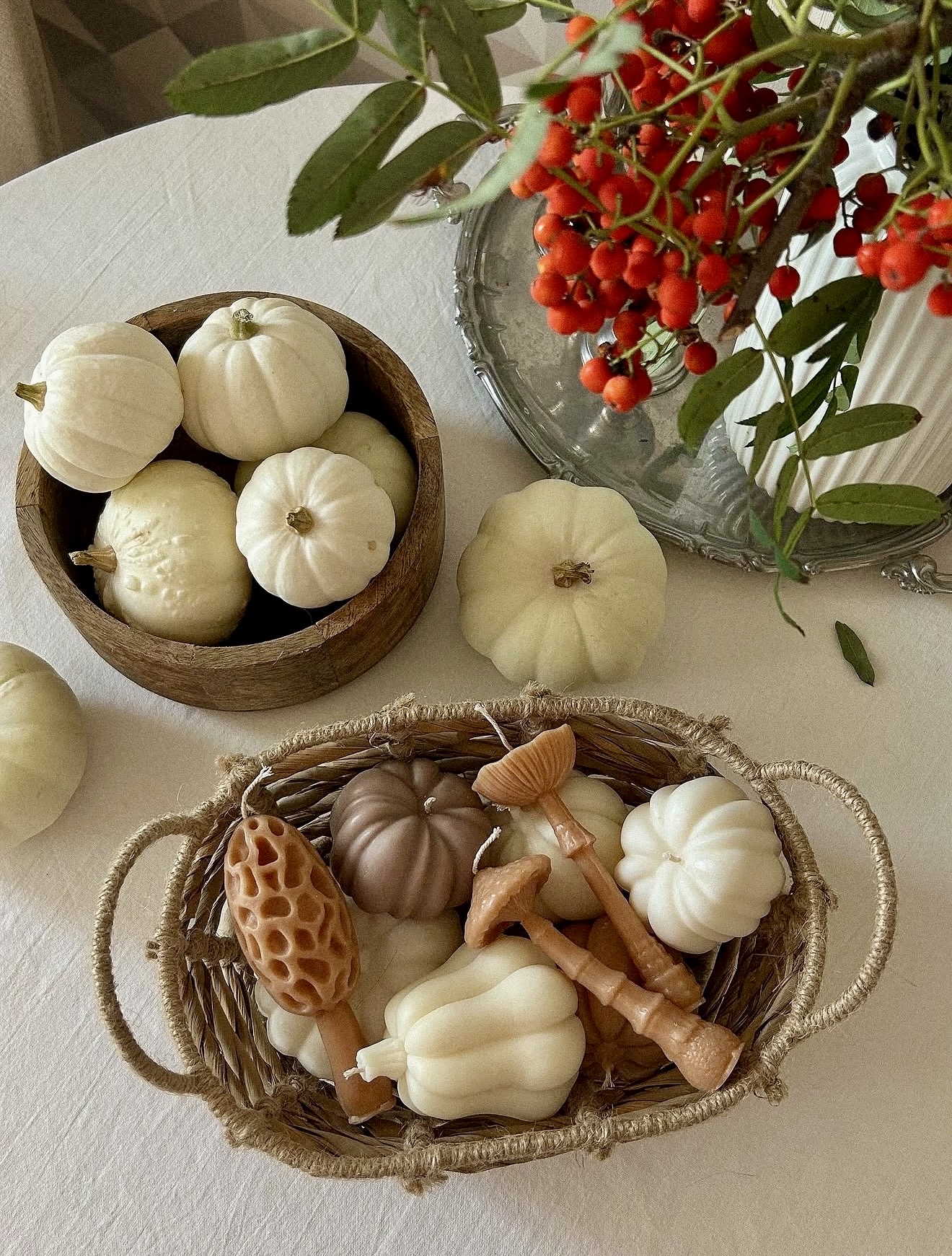 Charming Autumnal Candle Display