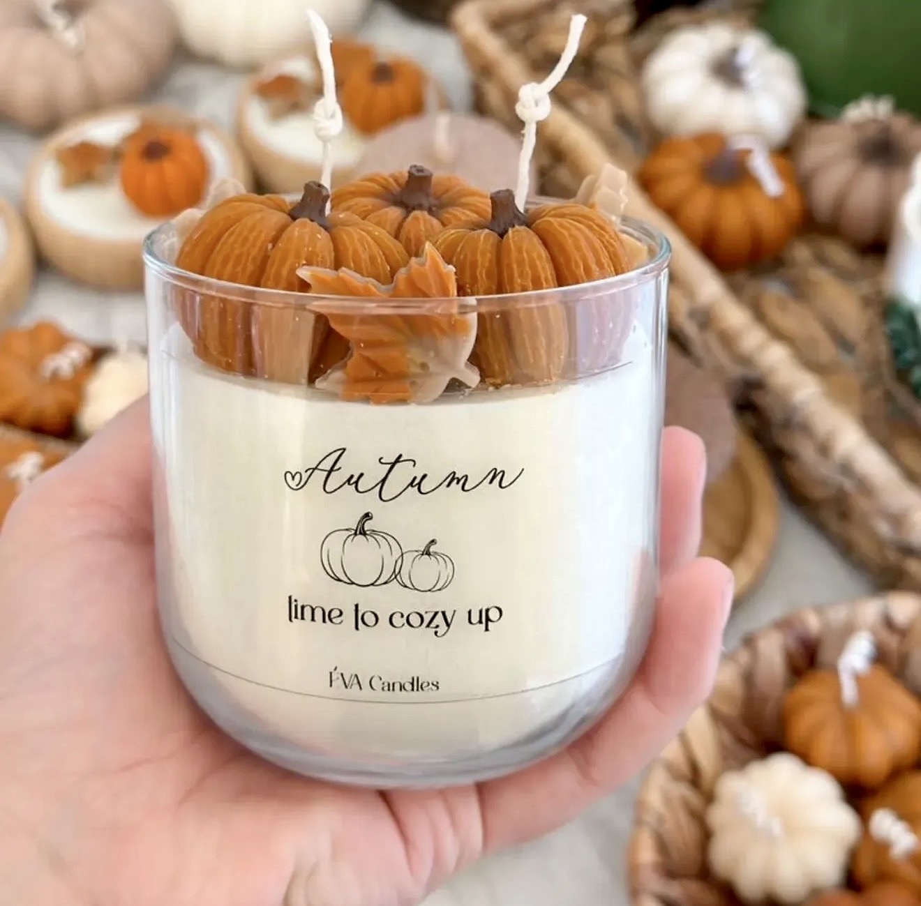 Charming Pumpkin Spice Fall Candle Arrangements
