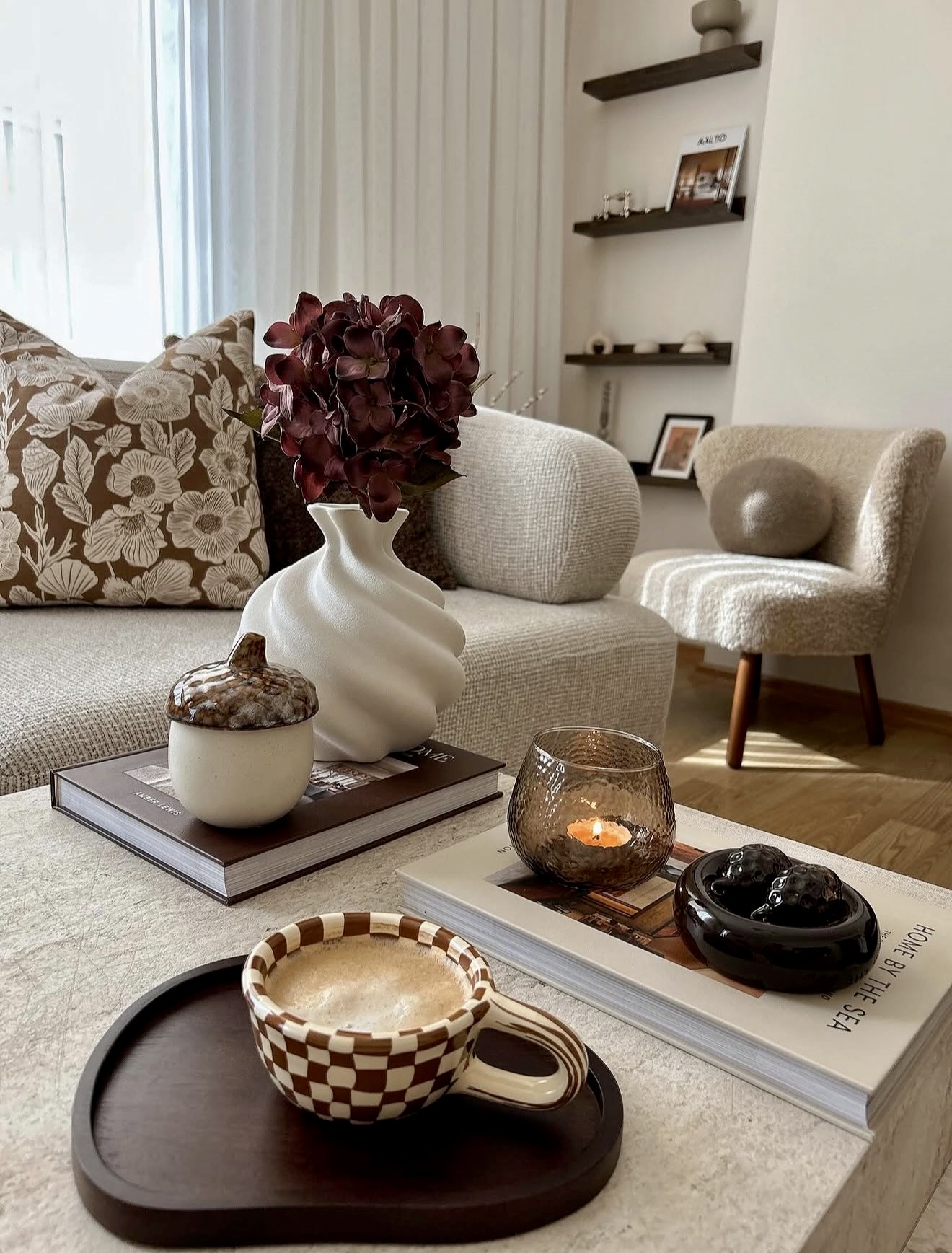 Cozy Autumn Coffee Table Vignette