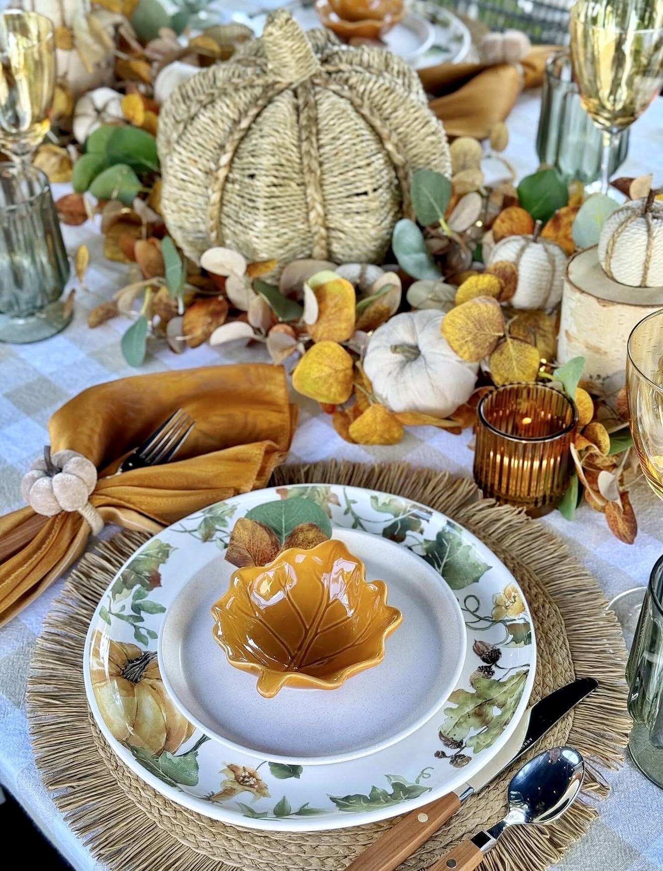 Cozy Autumn Harvest Table Setting