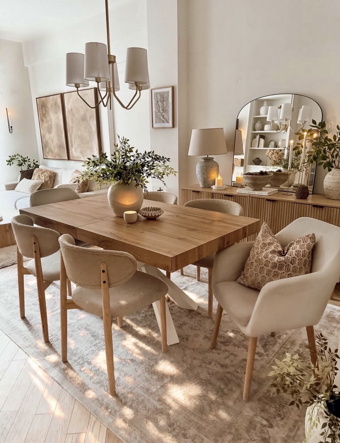 Cozy Neutral Fall Dining Room Refresh