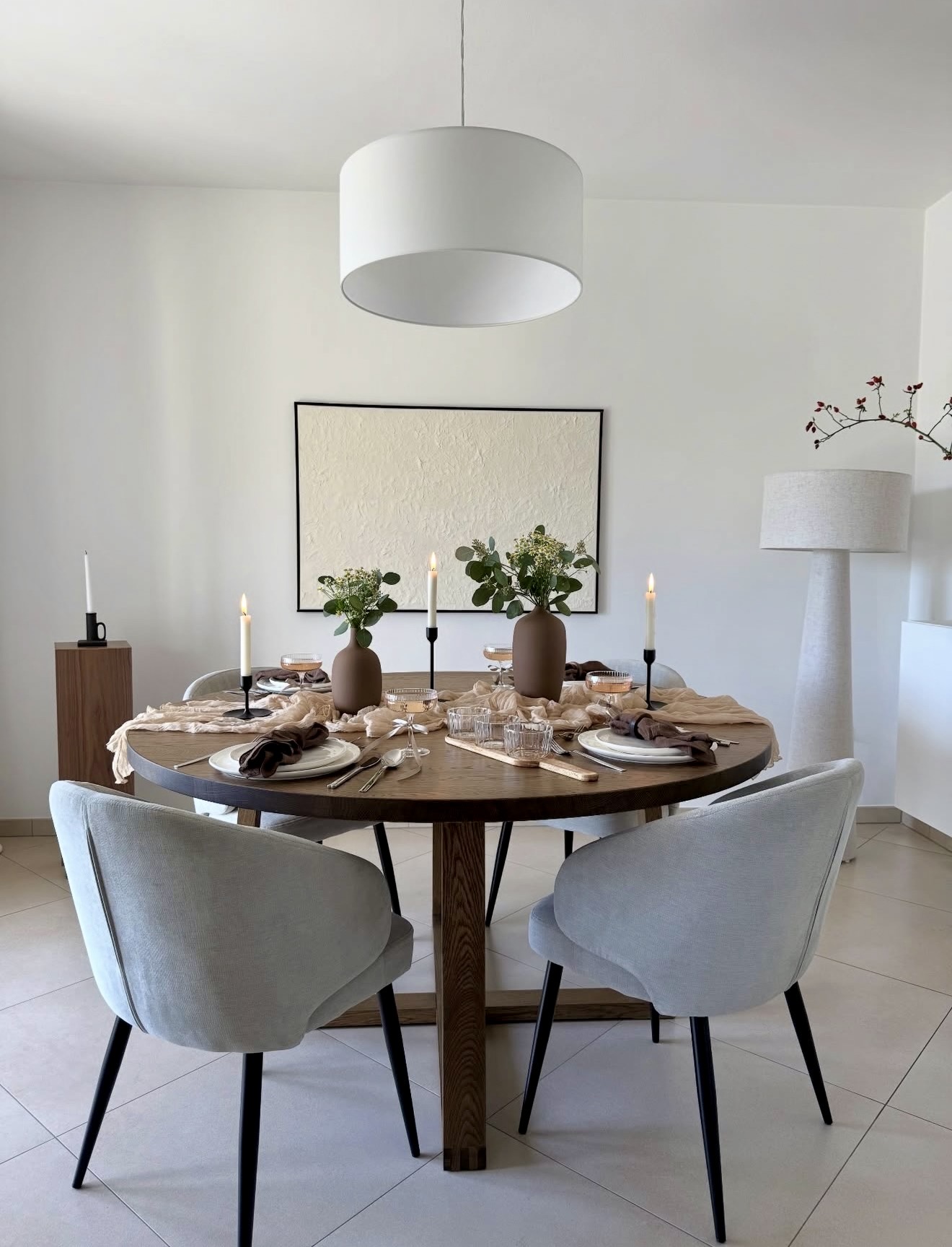Elegant Earth Tones Fall Dining Set