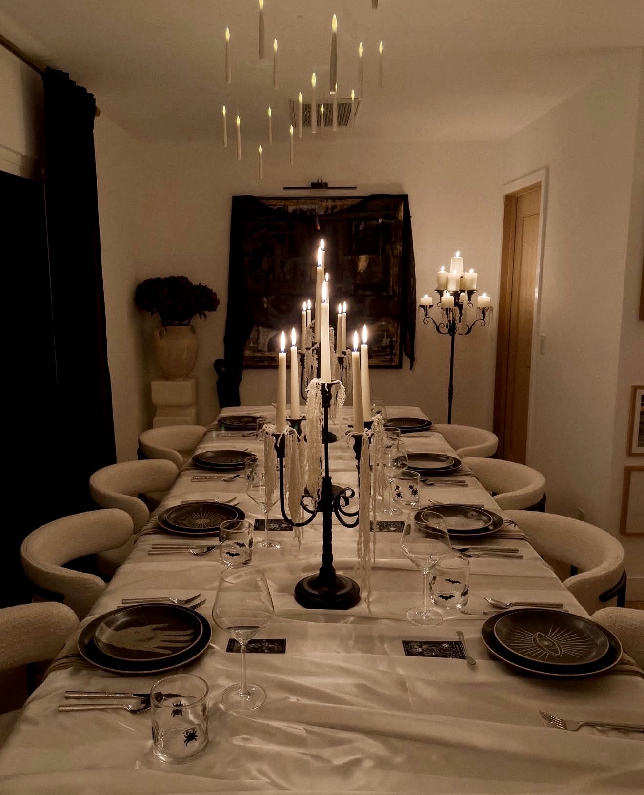 Enchanting Halloween Table with Floating Candles
