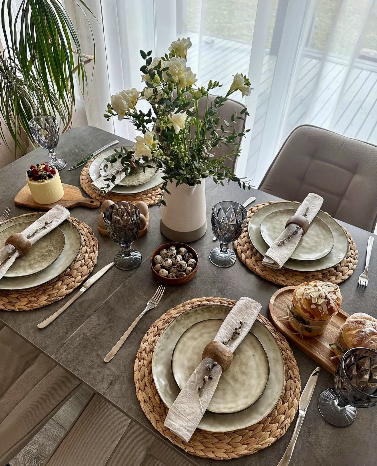 Natural Woven Textures Fall Tablescape
