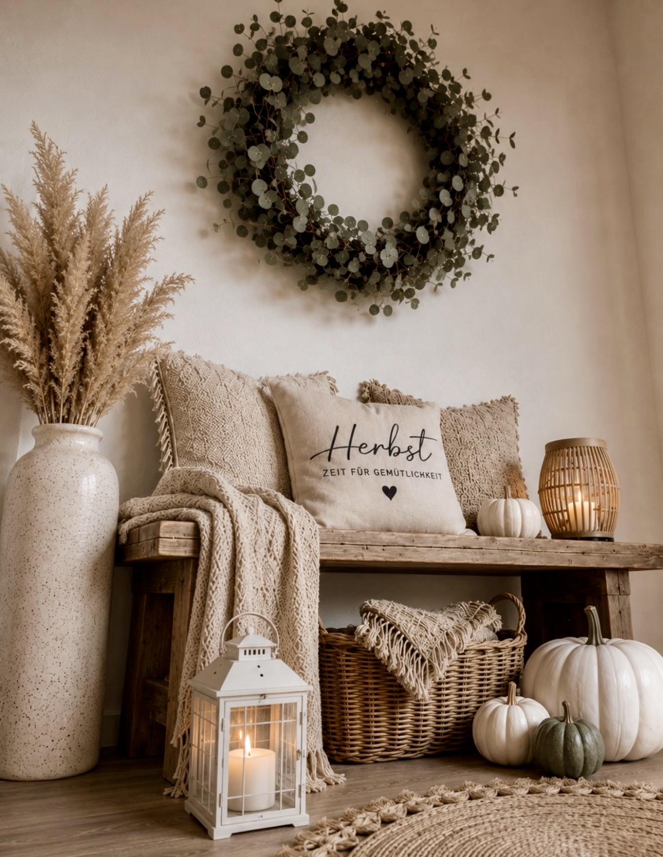 Rustic Farmhouse Fall Entryway Decor