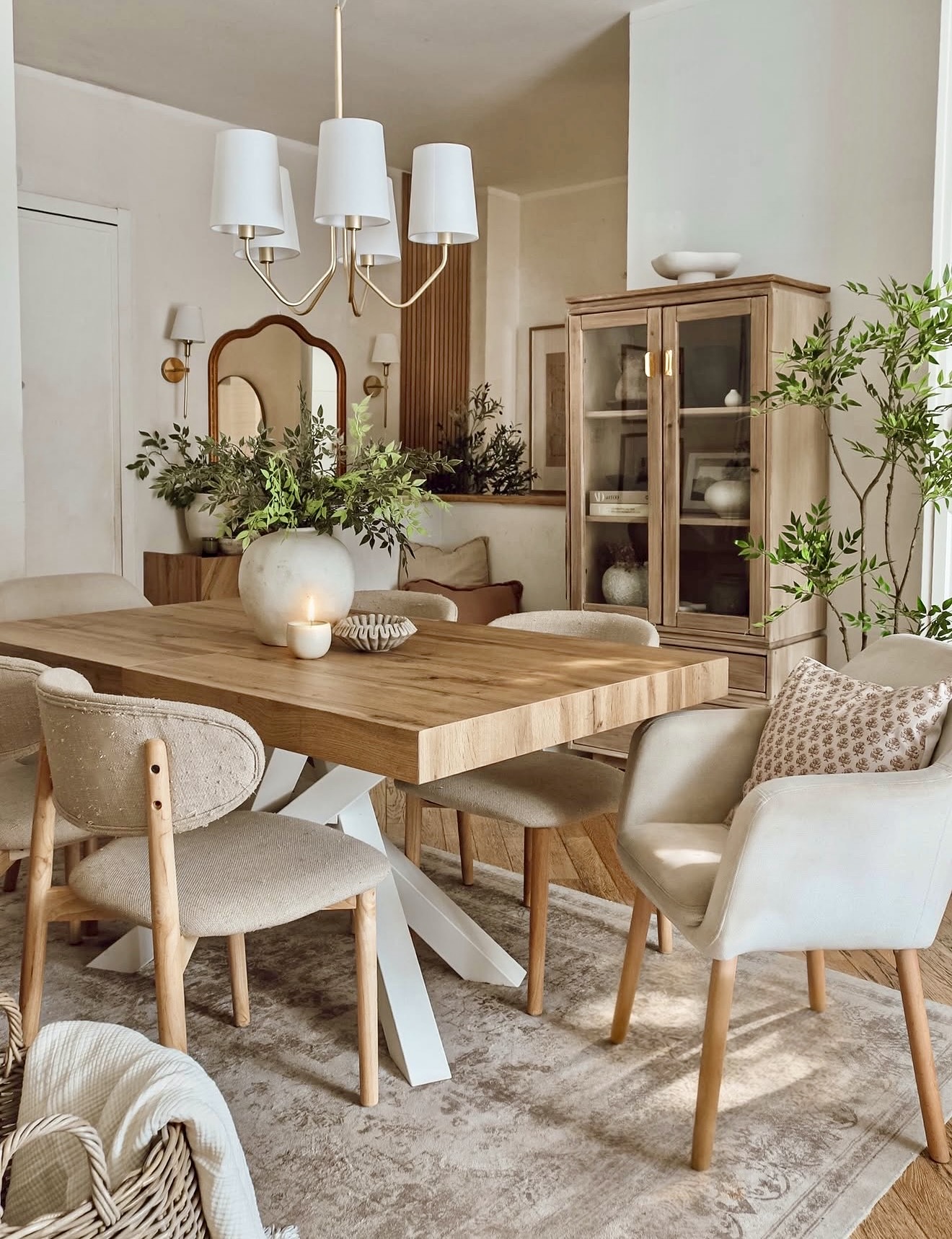 Serene Natural Wood Fall Dining Room