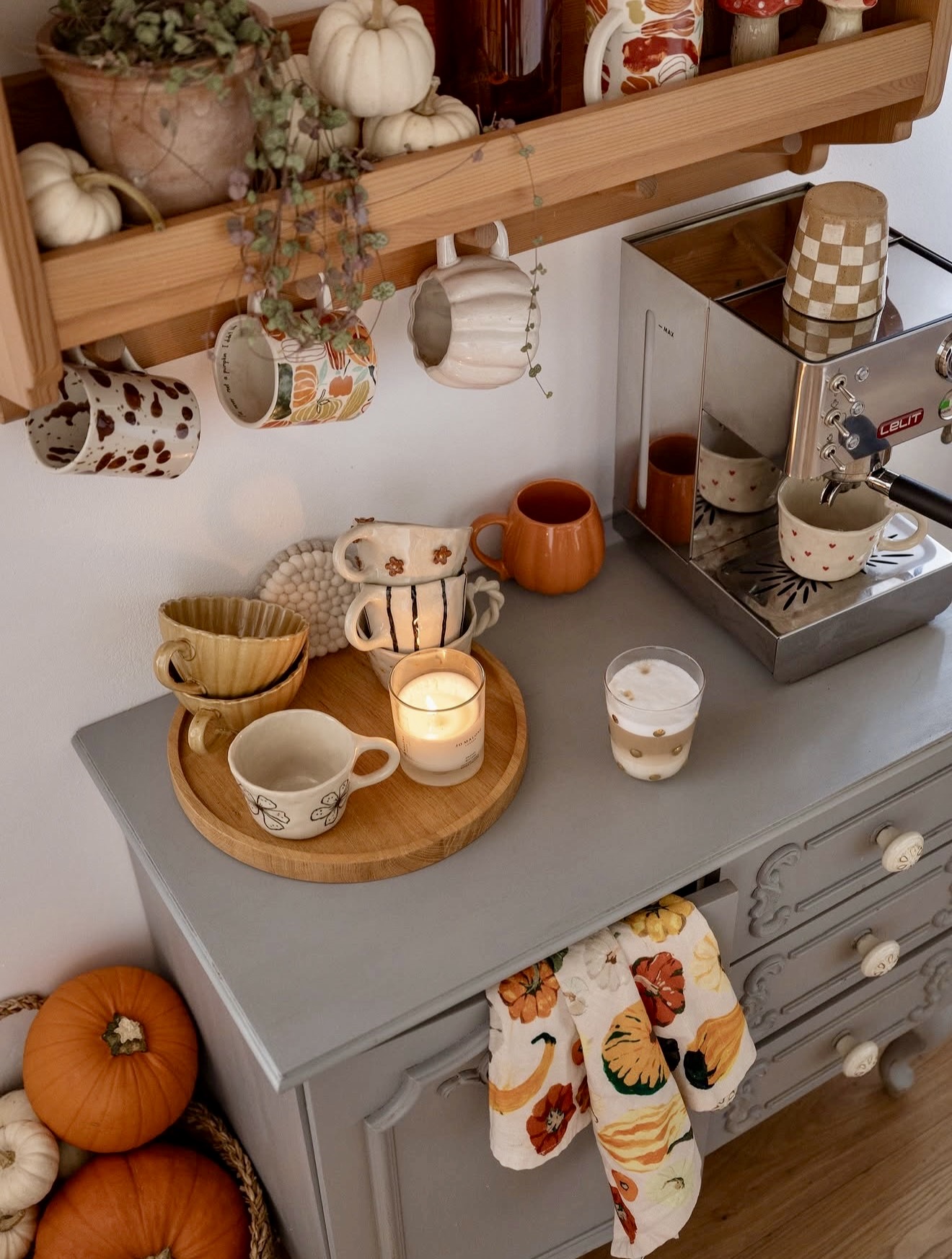 Warm & Cozy Autumn Coffee Bar Setup