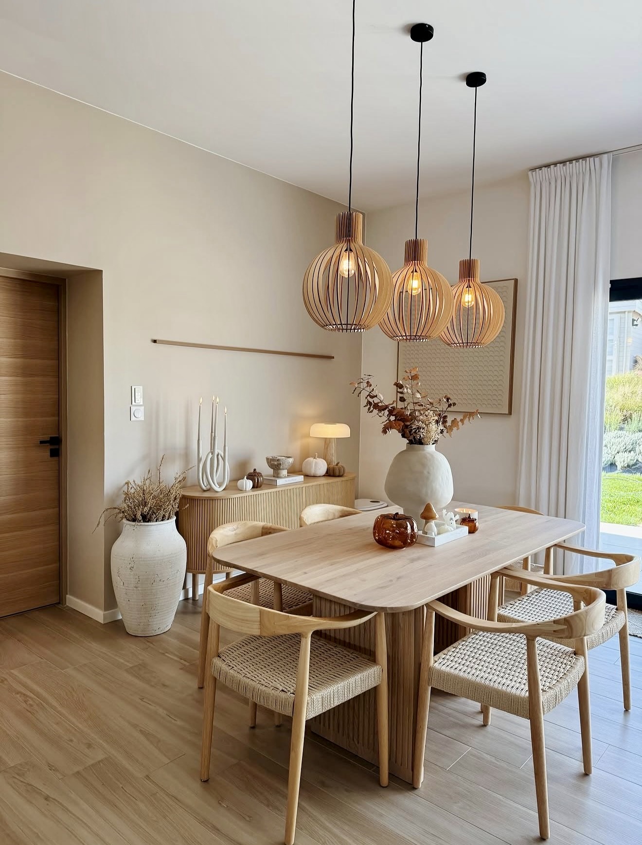 Warm Wood Tones Fall Dining Room Refresh