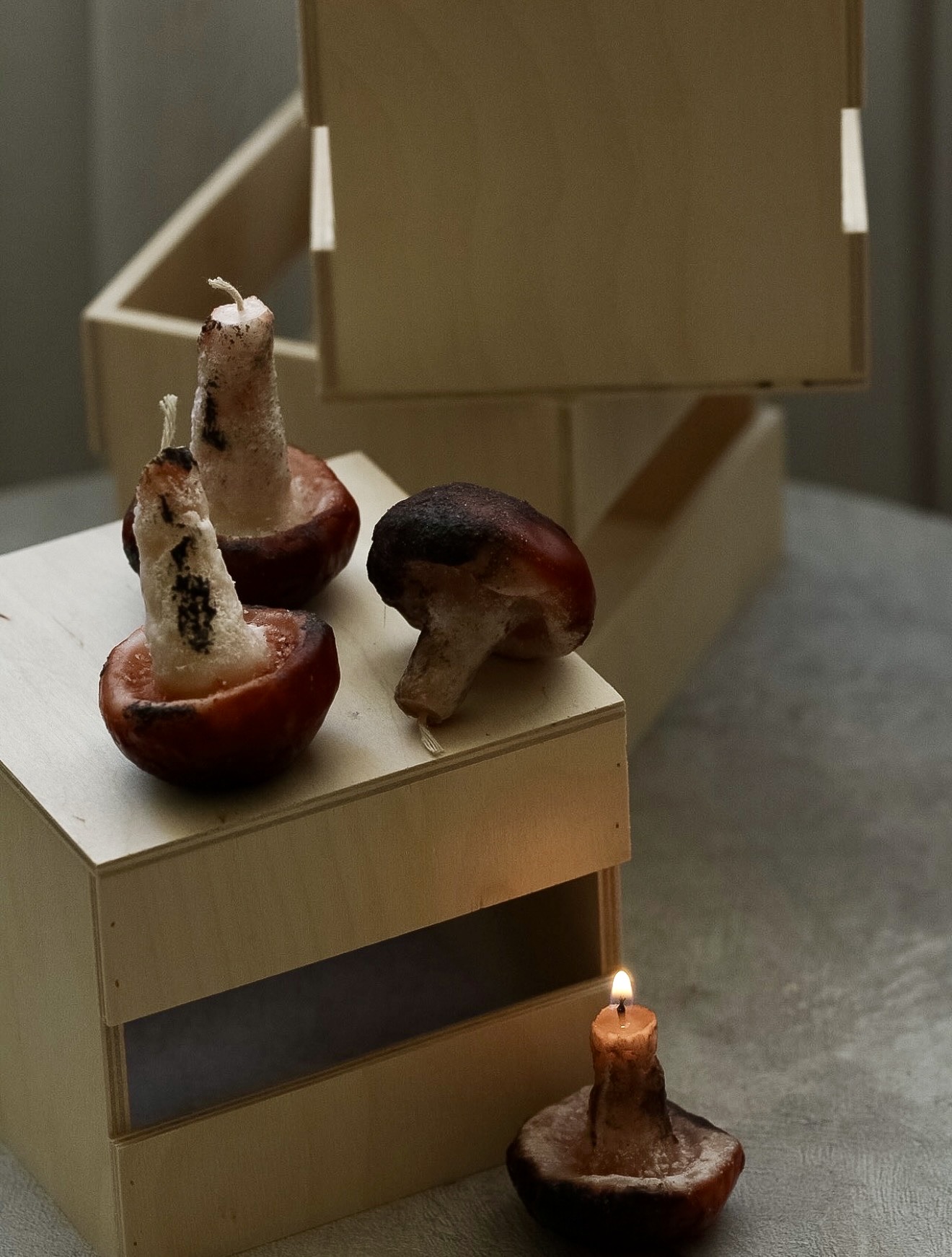 Whimsical Mushroom Candle Arrangements For Autumn