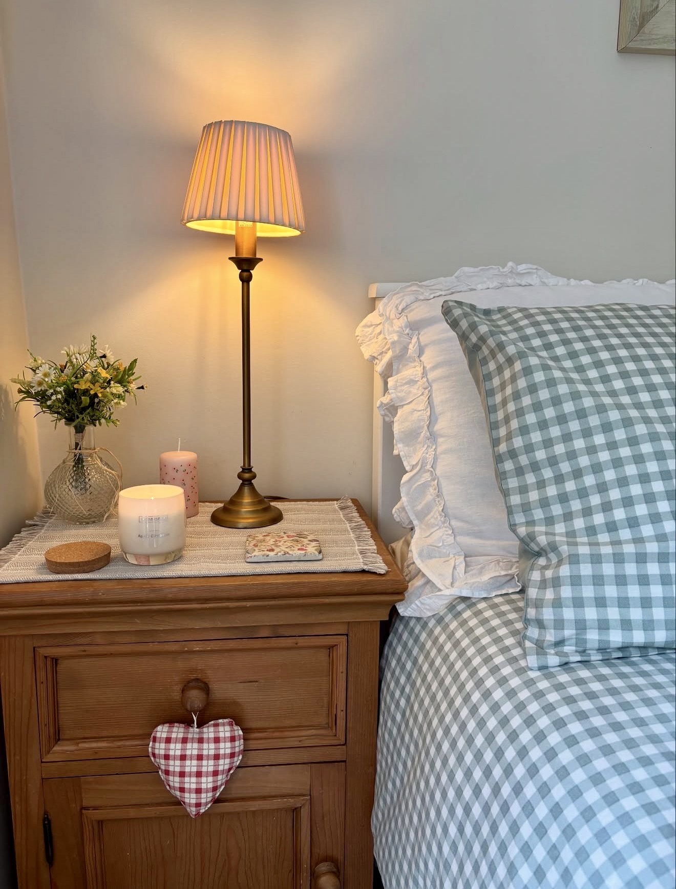 Charming Country Gingham Bedroom Retreat