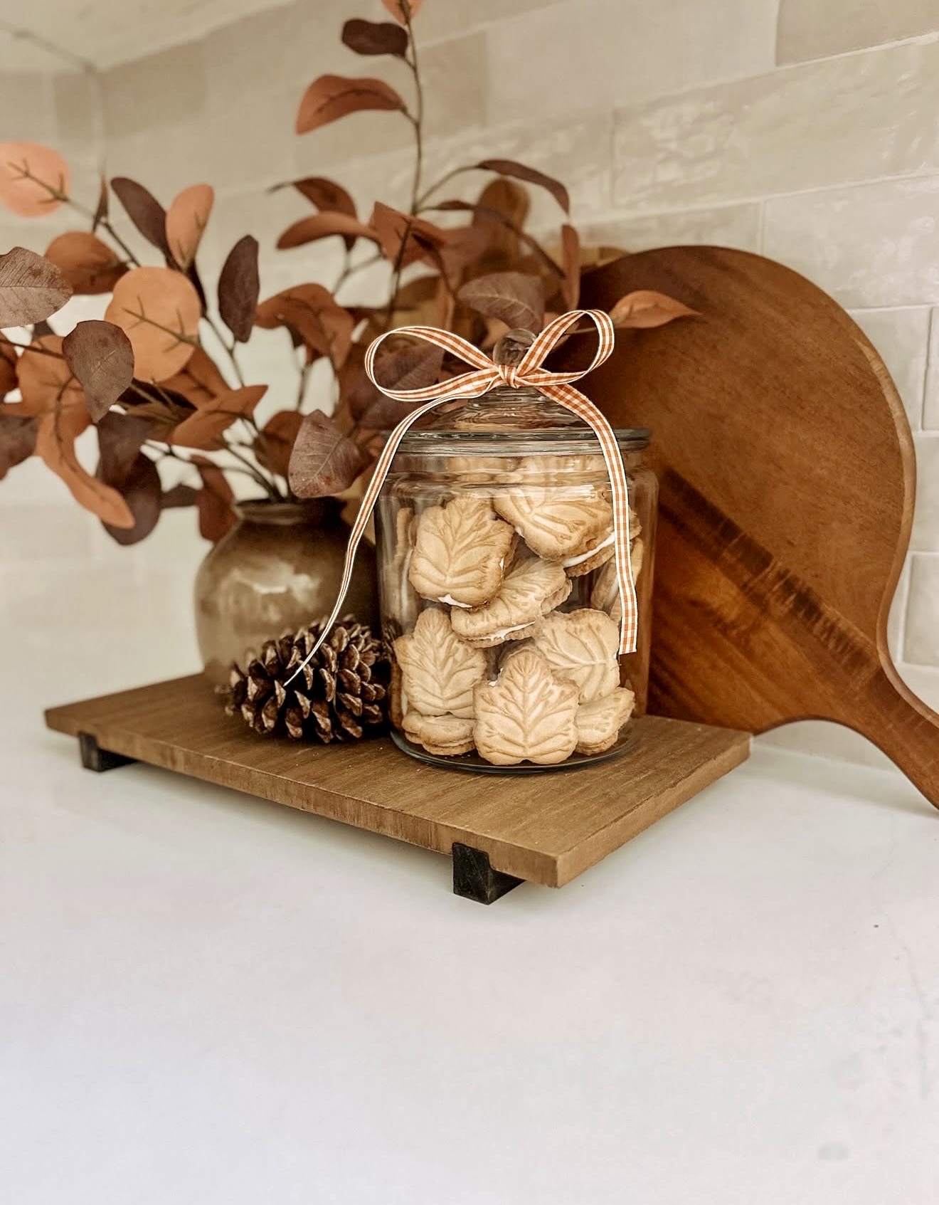 Charming Fall Leaf Cookie Display