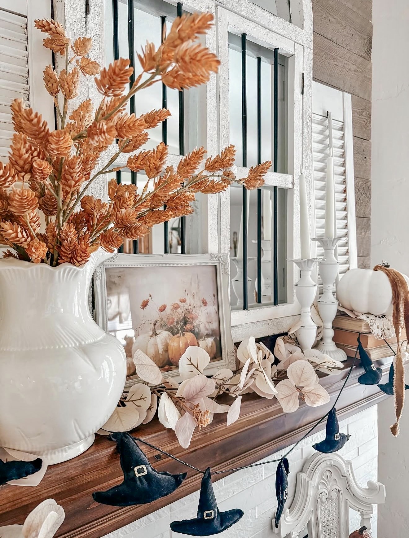 Charming Farmhouse Fall Hearth Decor