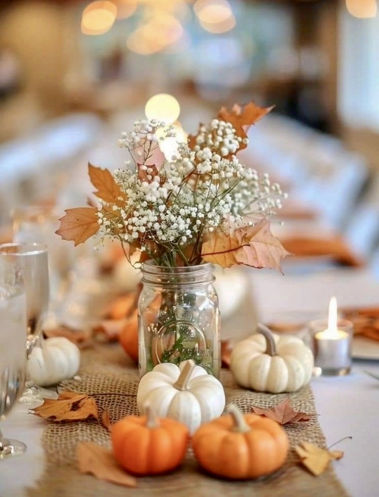 Charming Mason Jar Fall Centerpiece