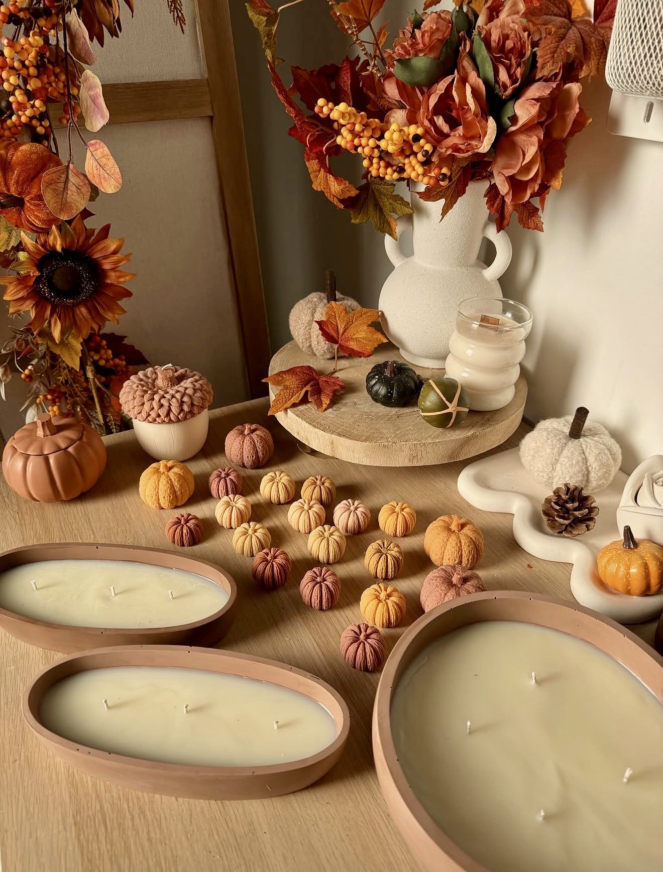 Charming Miniature Pumpkin Patch Tabletop Display