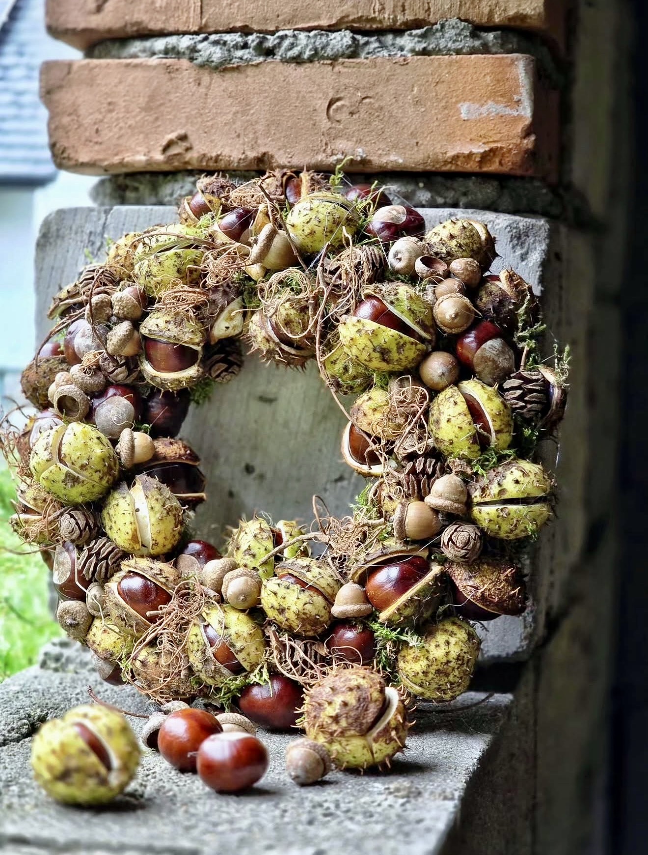 Chestnut and Acorn Nature Wreath
