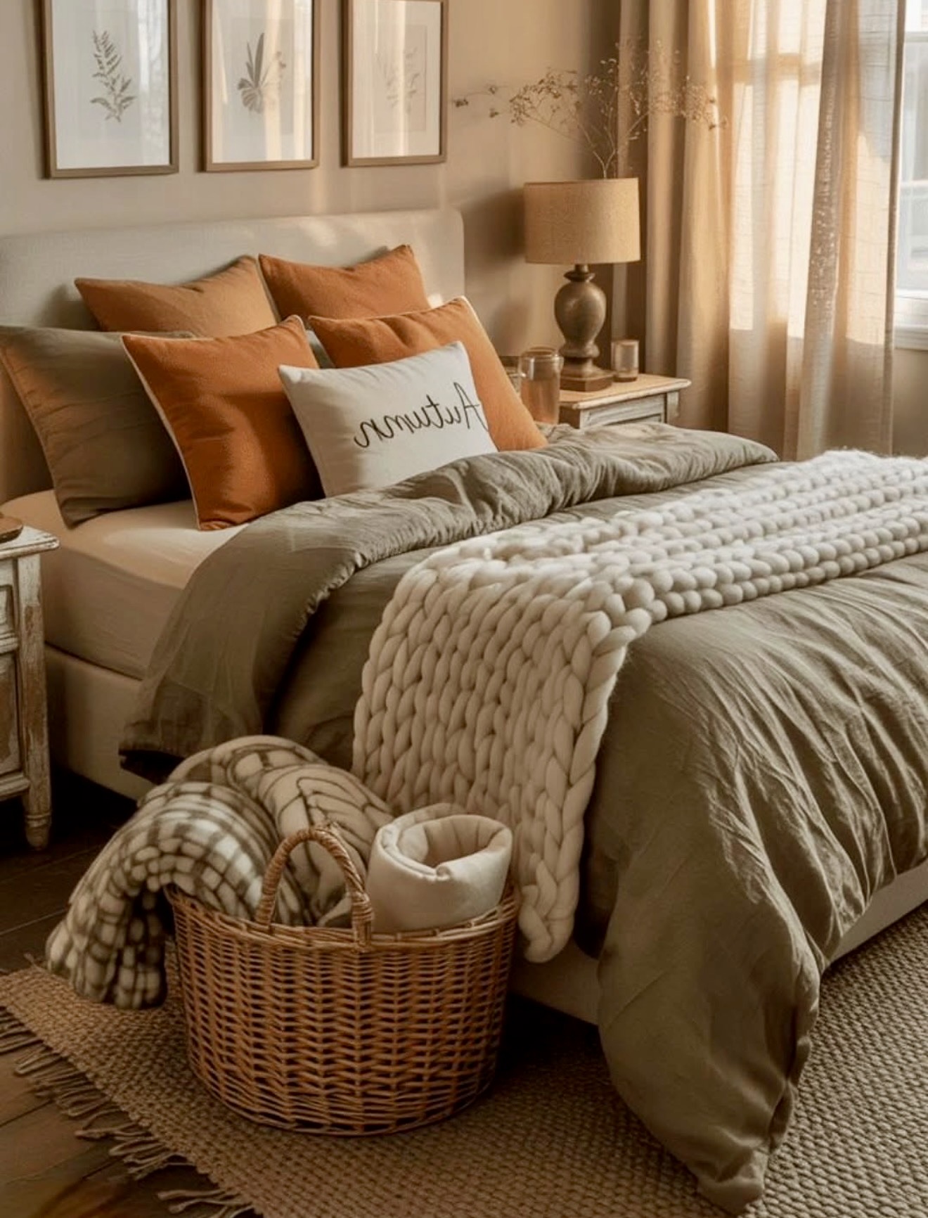 Cozy Autumn Bedroom With Earthy Tones