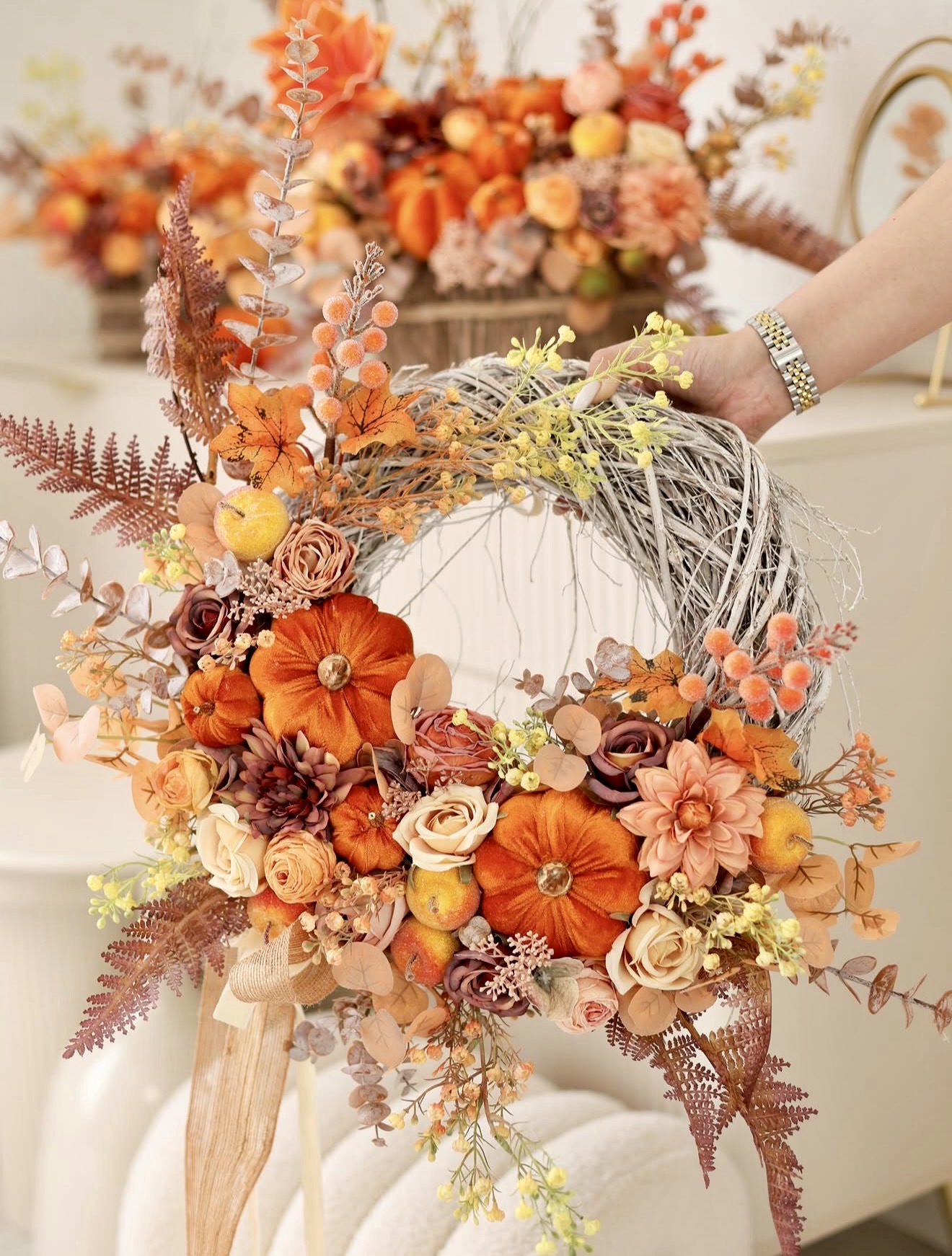 Cozy Autumn Harvest Fall Wreath