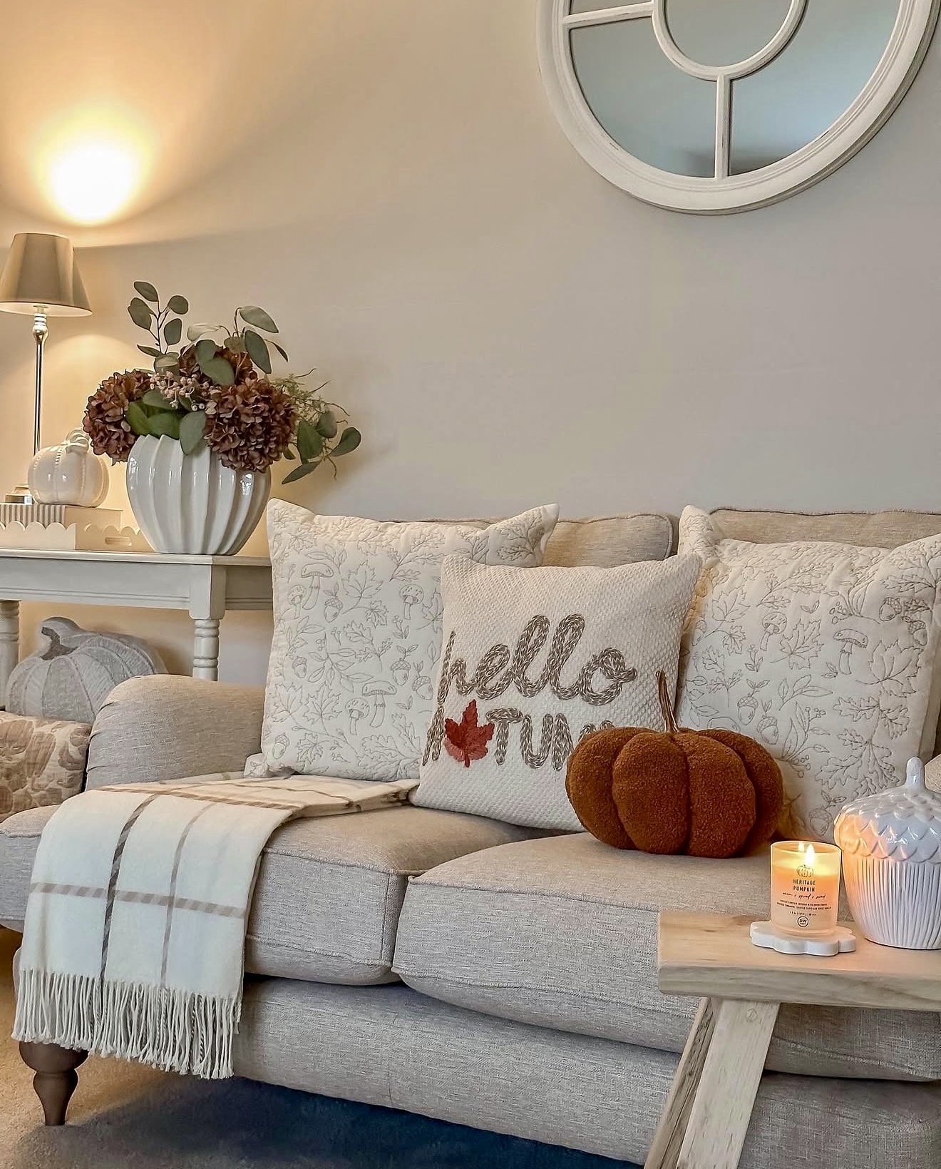 Cozy Autumn Harvest Living Room Accents