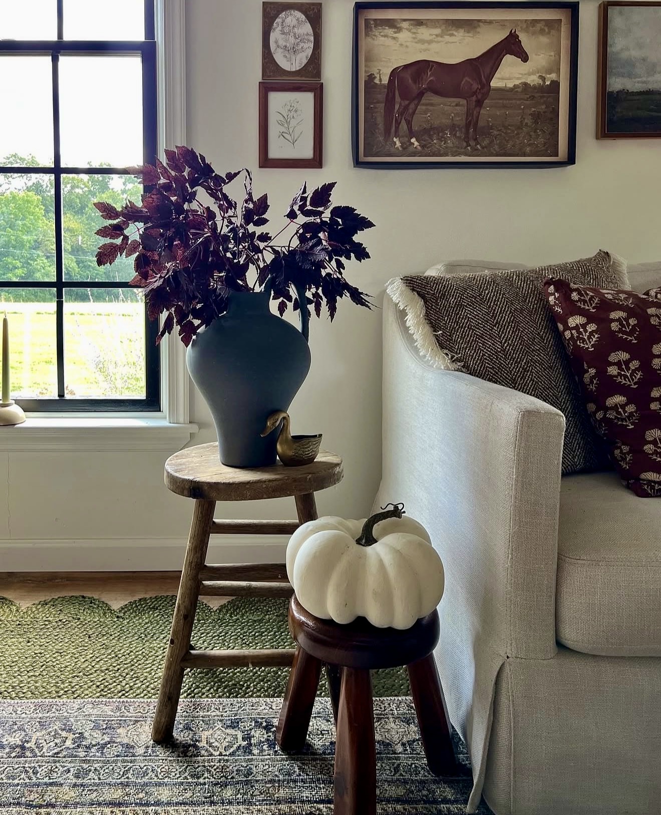 Cozy Autumn Hearthside Vignette