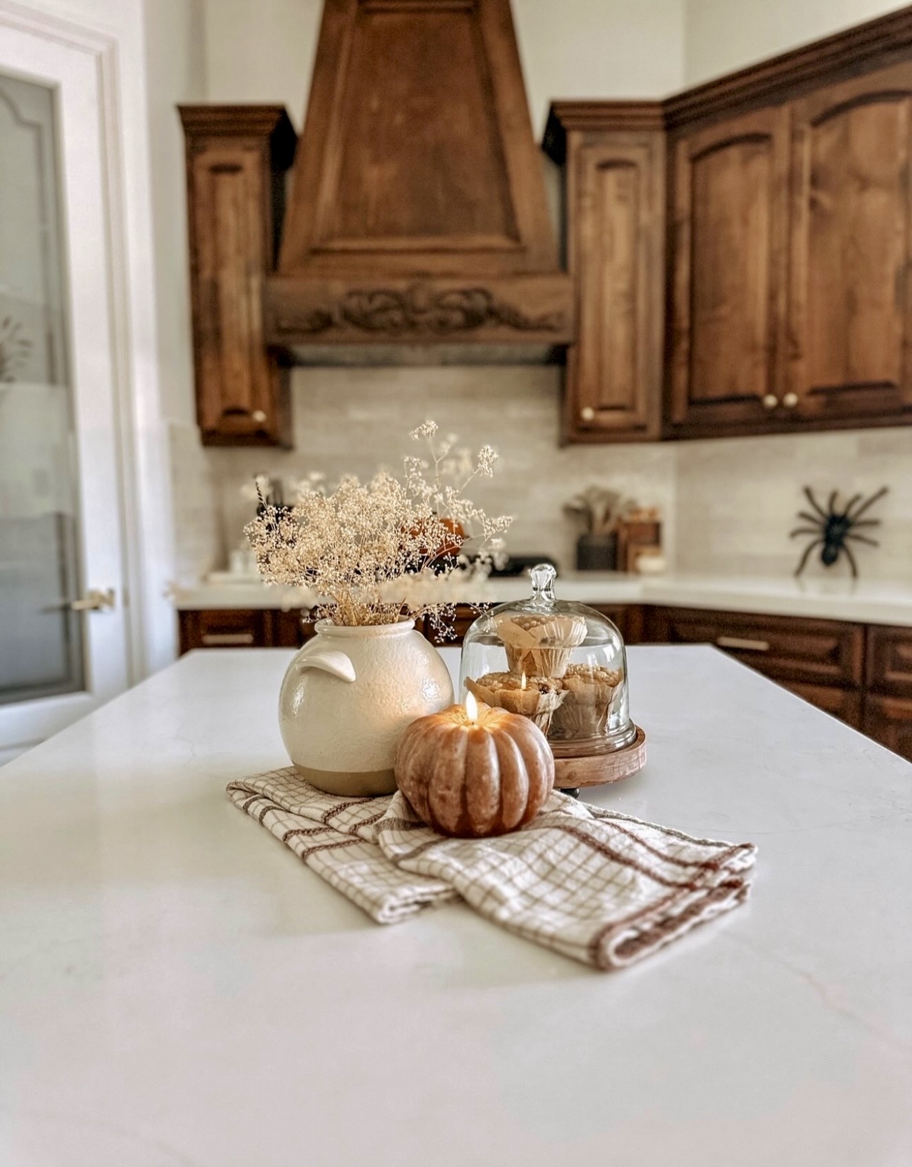 Cozy Autumn Kitchen Countertop Vignette