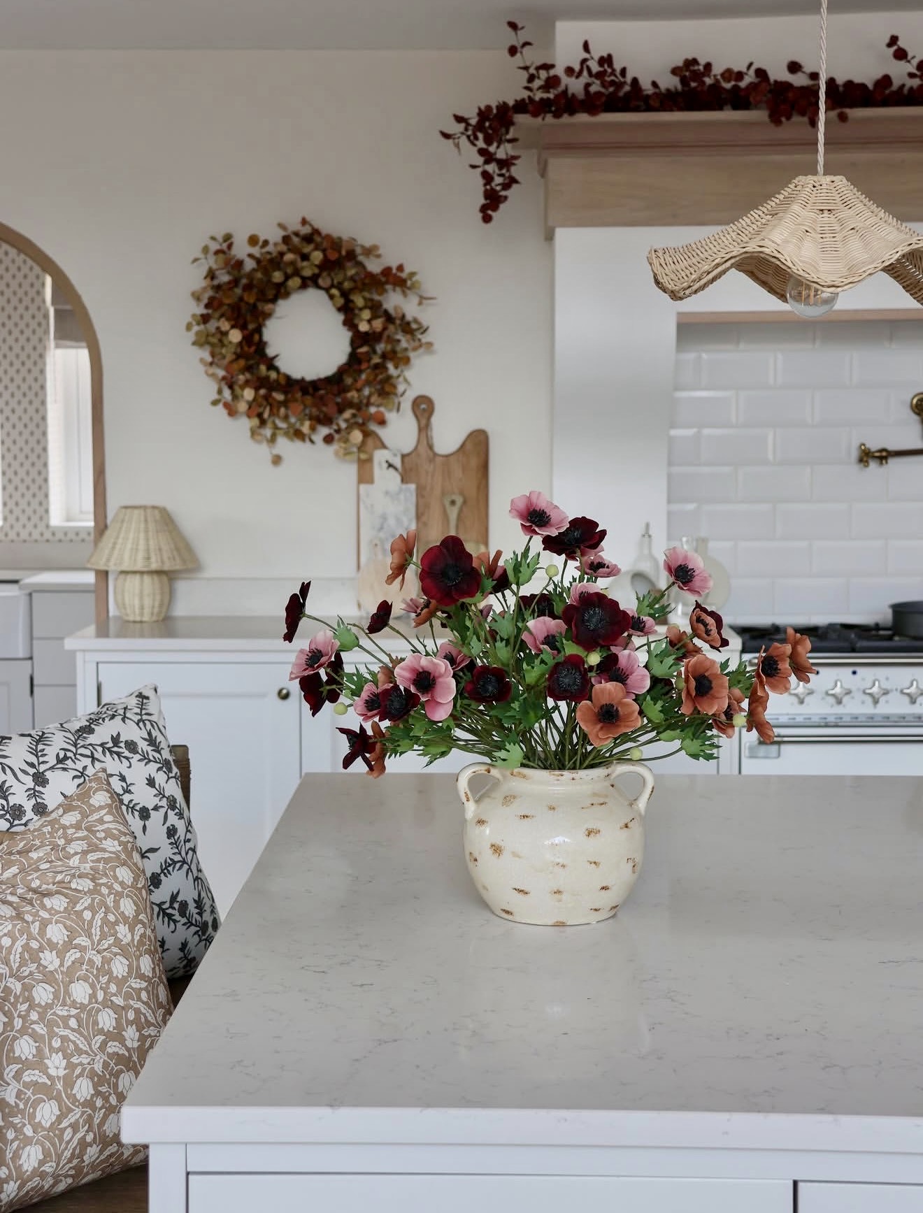 Cozy Autumn Kitchen Island Arrangement
