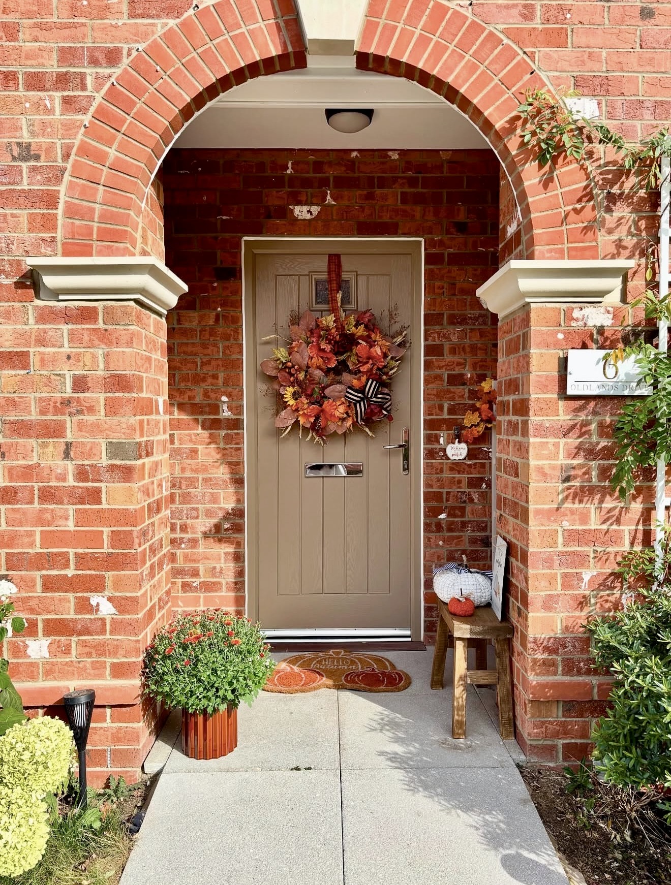 Cozy Autumn Porch With Fall Wreath