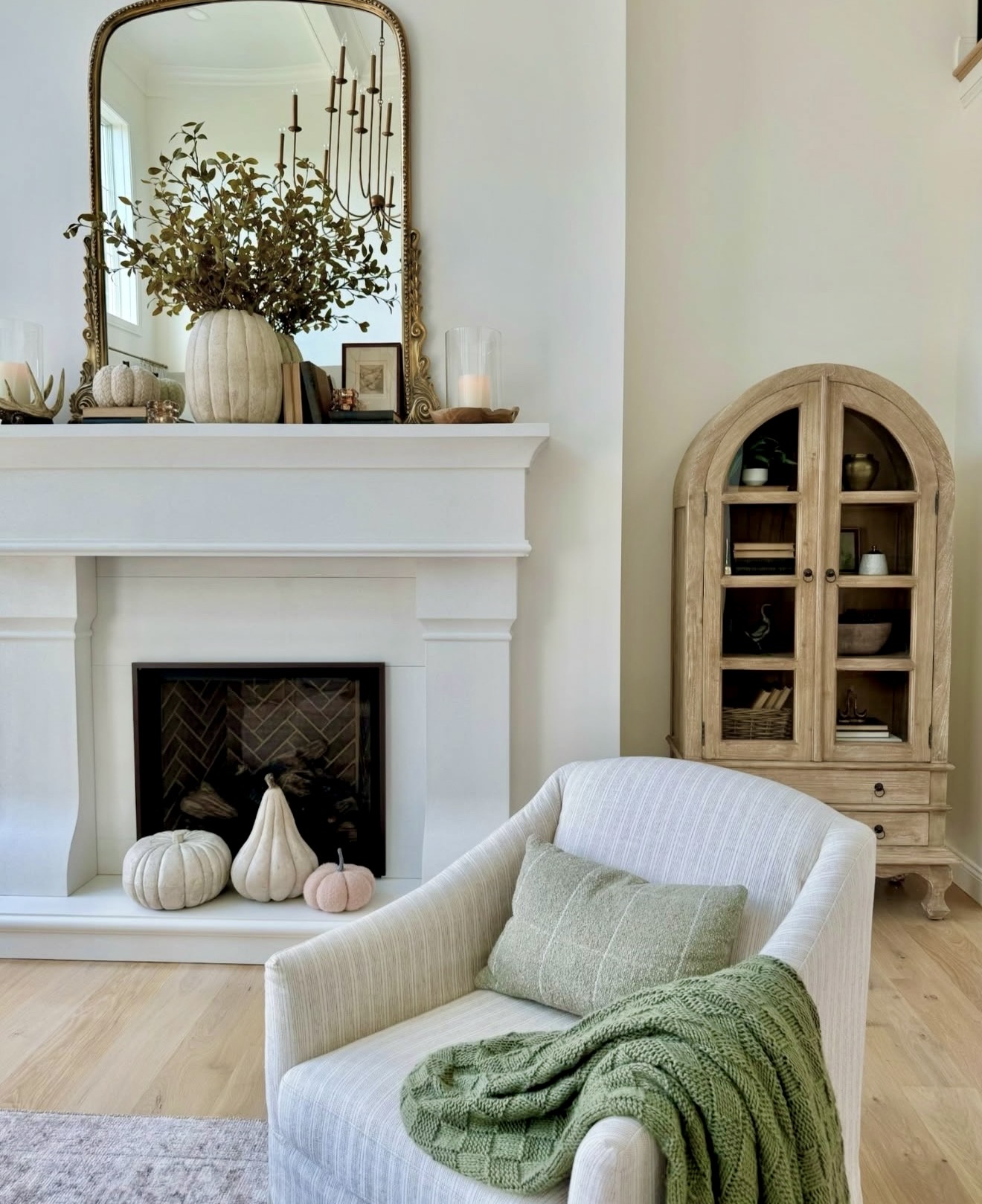 Cozy Fall Harvest Fireplace Mantel