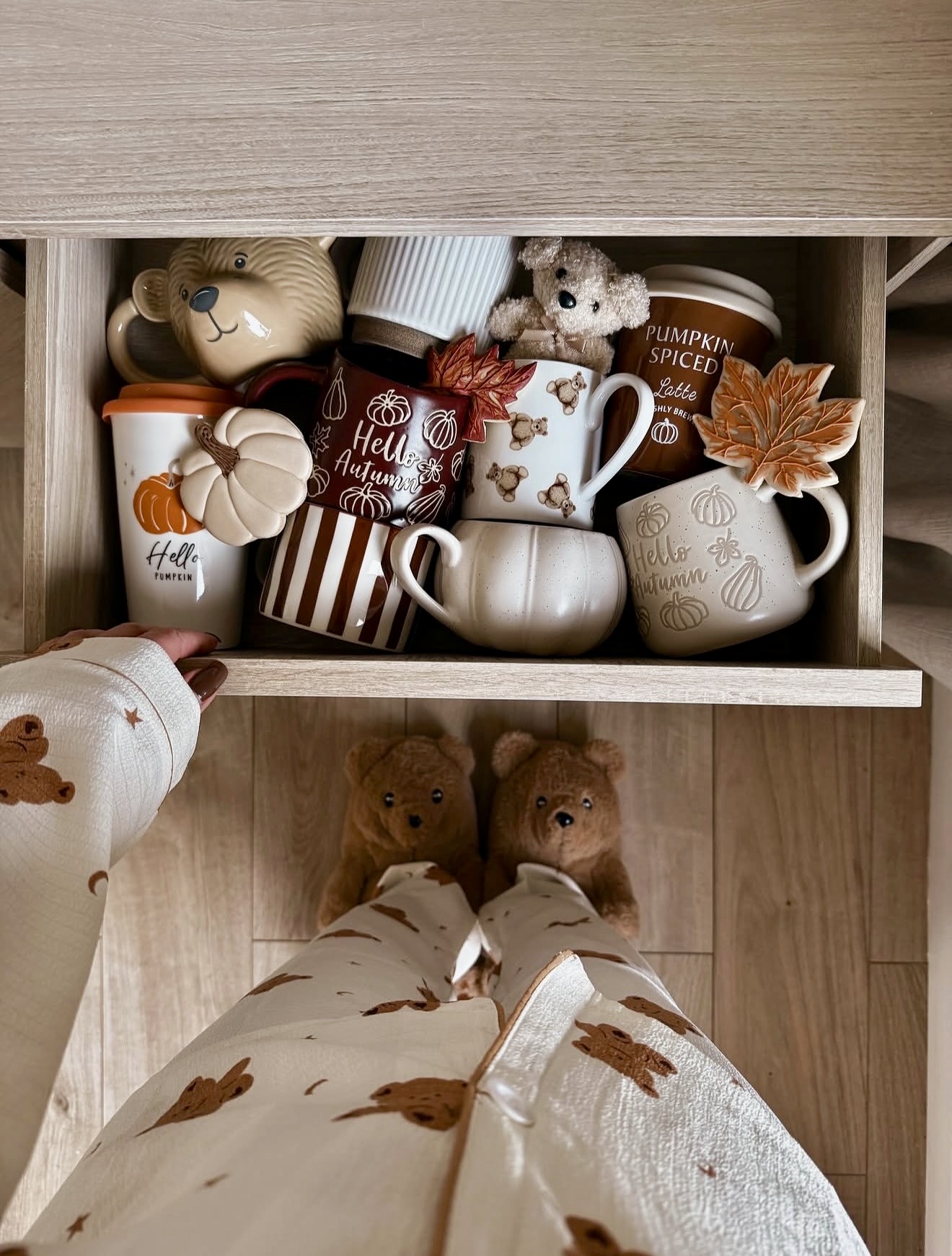 Cozy Fall Mug Collection Display