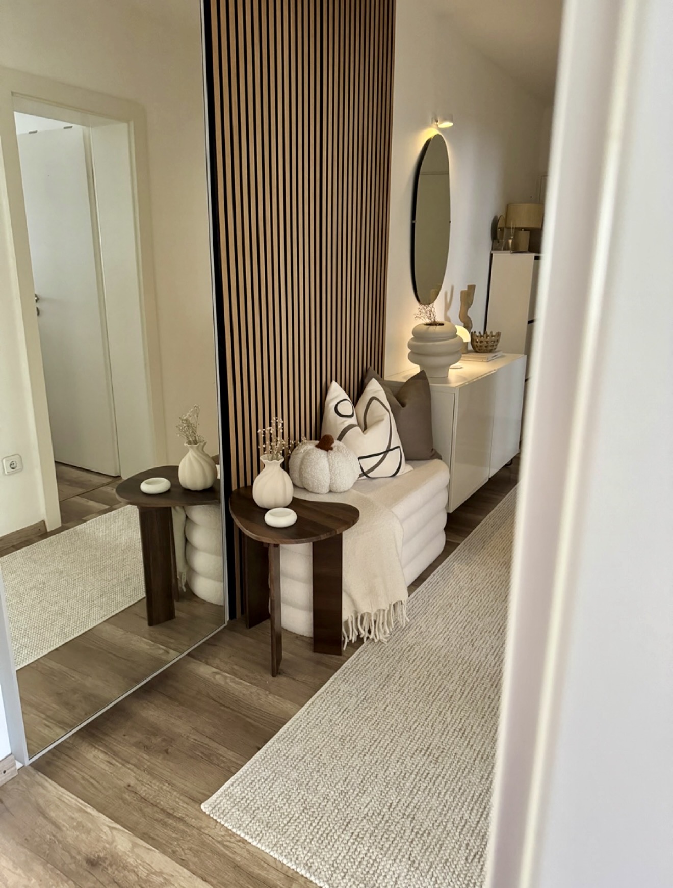 Cozy Modern Entryway With Natural Wood Accents