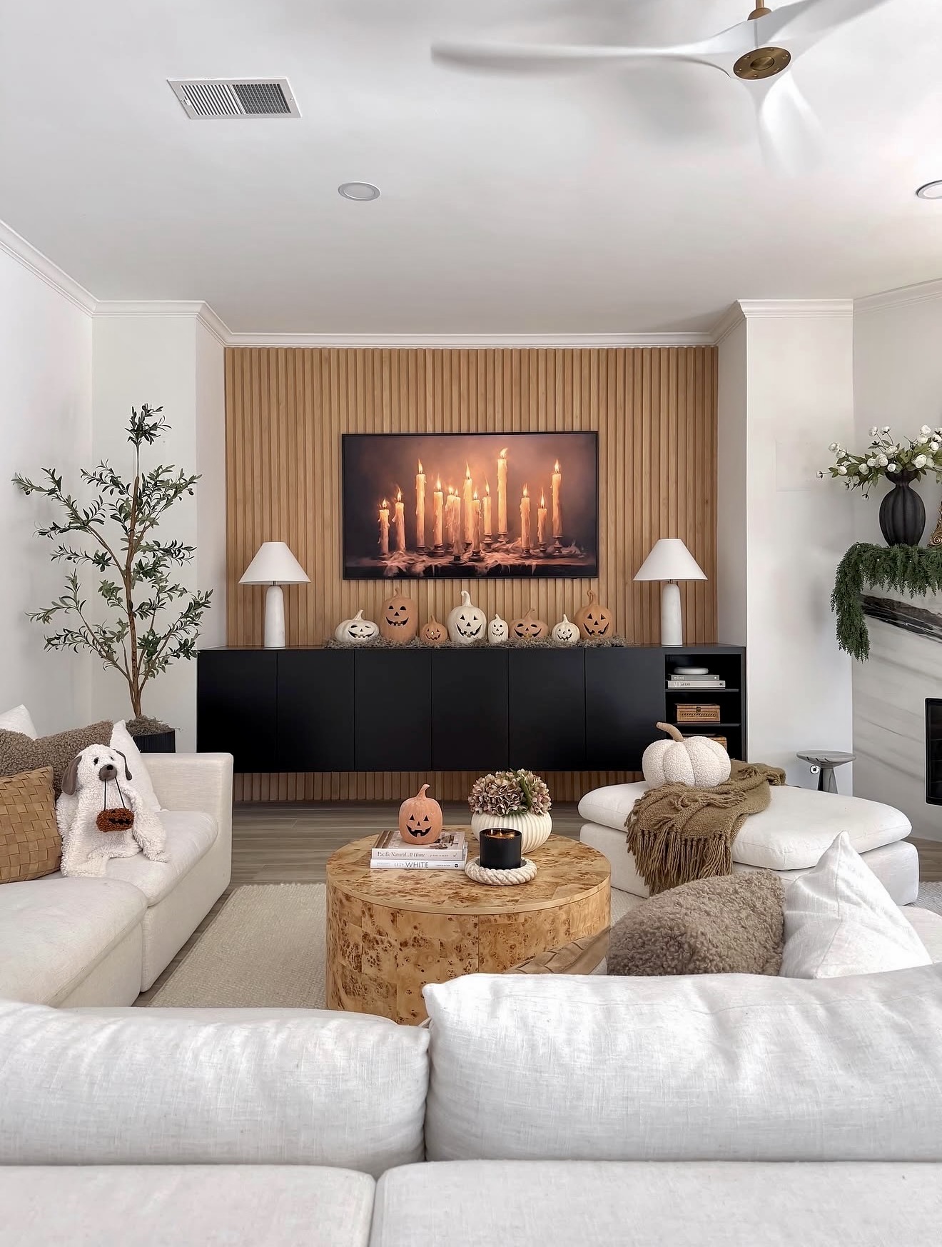 Cozy Modern Living Room With Fall Accents