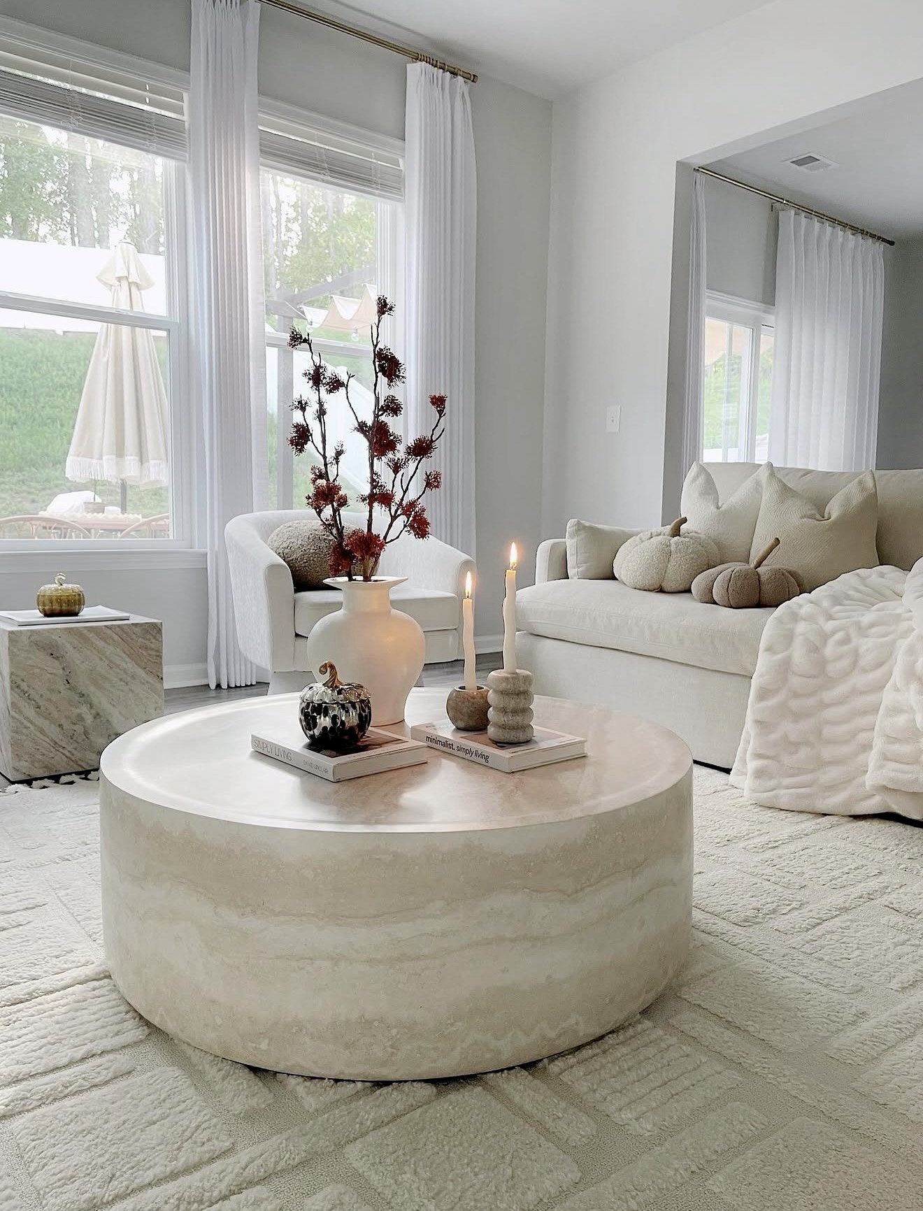 Cozy Neutral Fall Living Room Escape