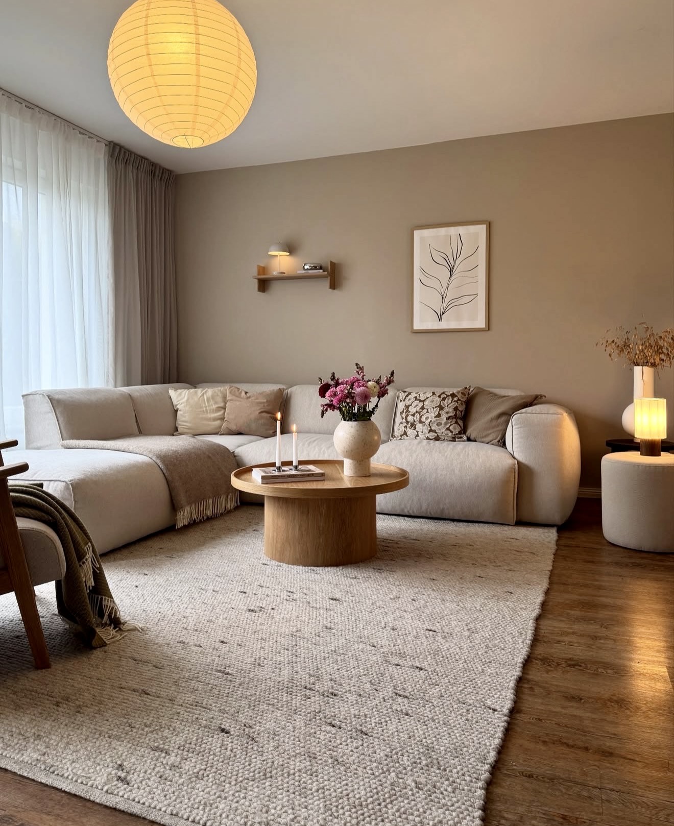 Cozy Neutral Fall Living Room Haven