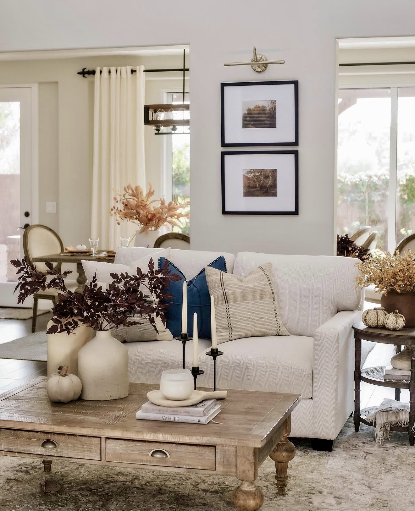 Cozy Neutral Fall Living Room With Rustic Touches