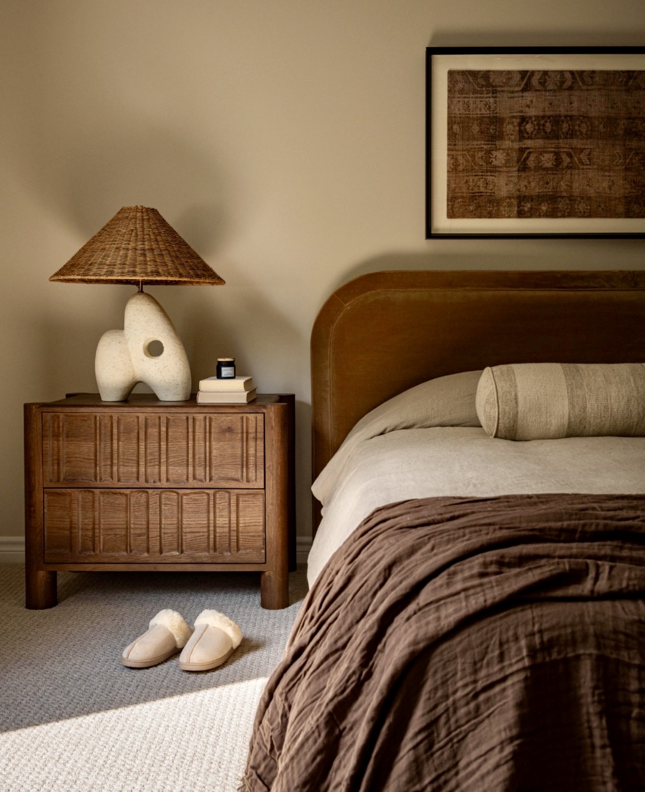 Cozy Warm Earth Tones Bedroom Sanctuary