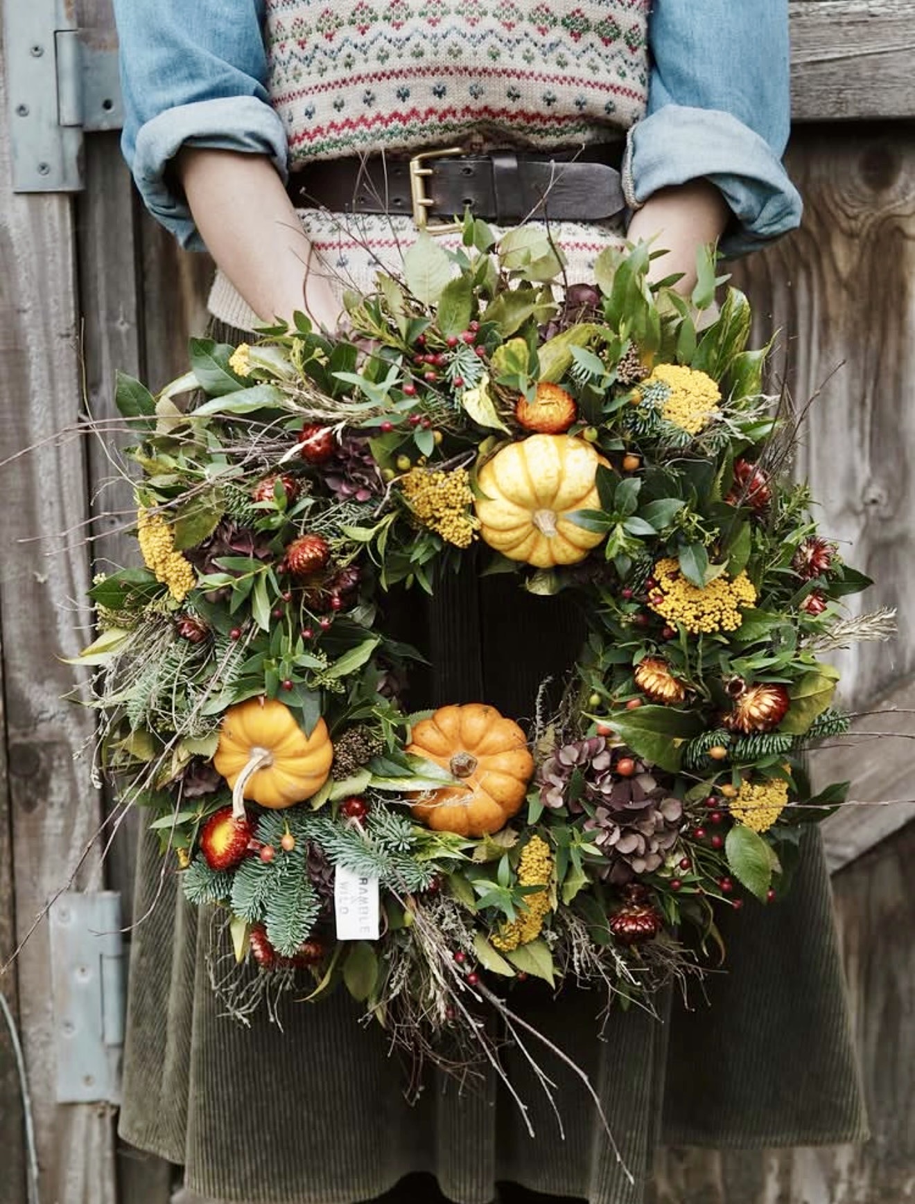 DIY Rustic Fall Harvest Wreath
