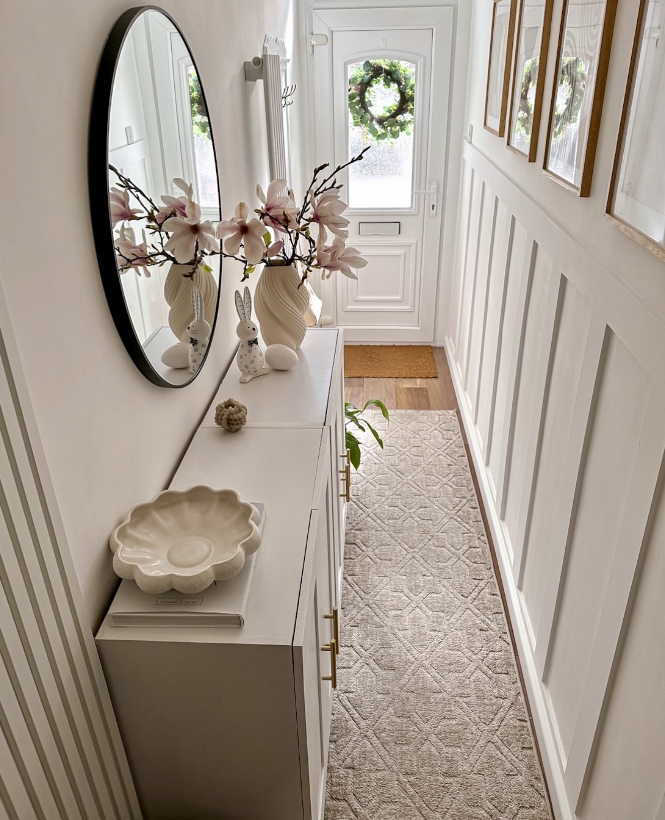 Elegant Spring Entryway With Floral Accents