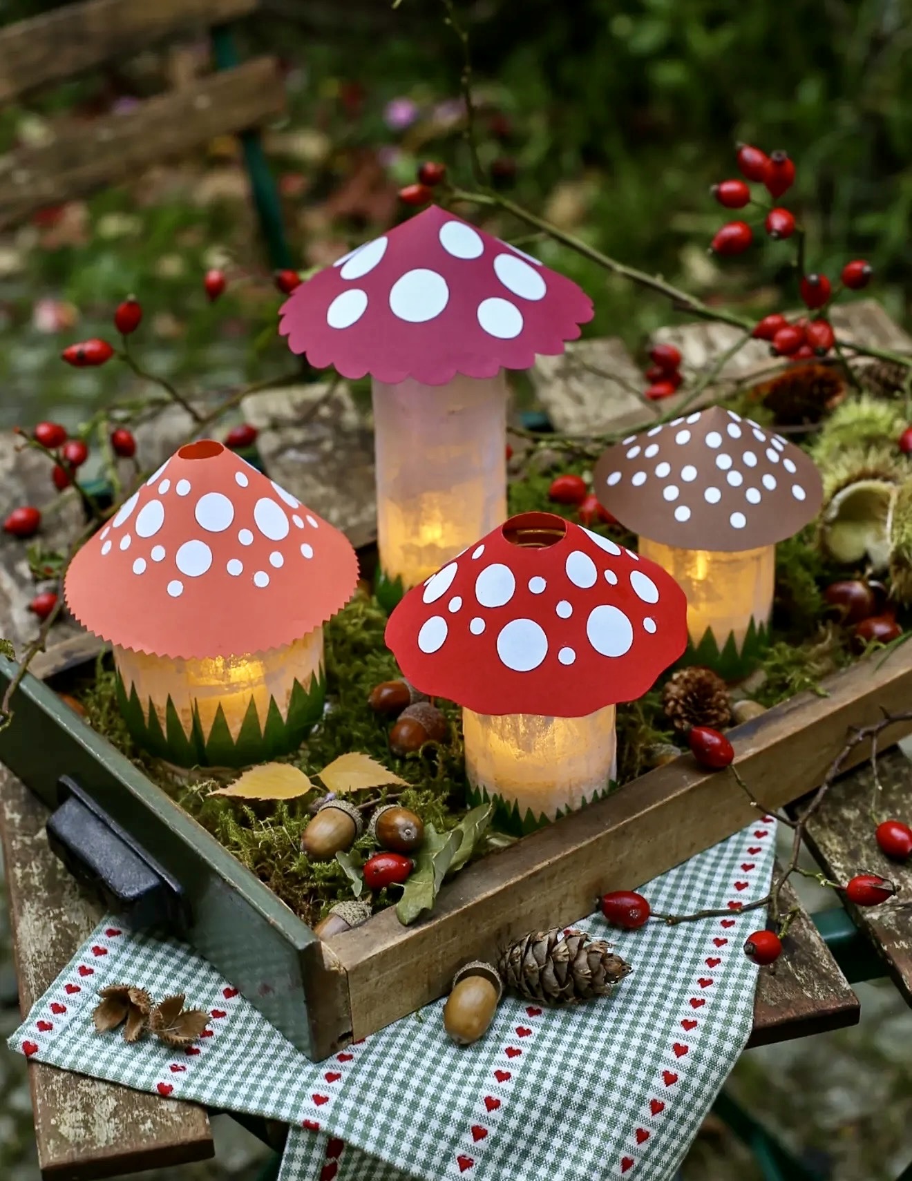 Enchanting DIY Mushroom Lanterns For Fall