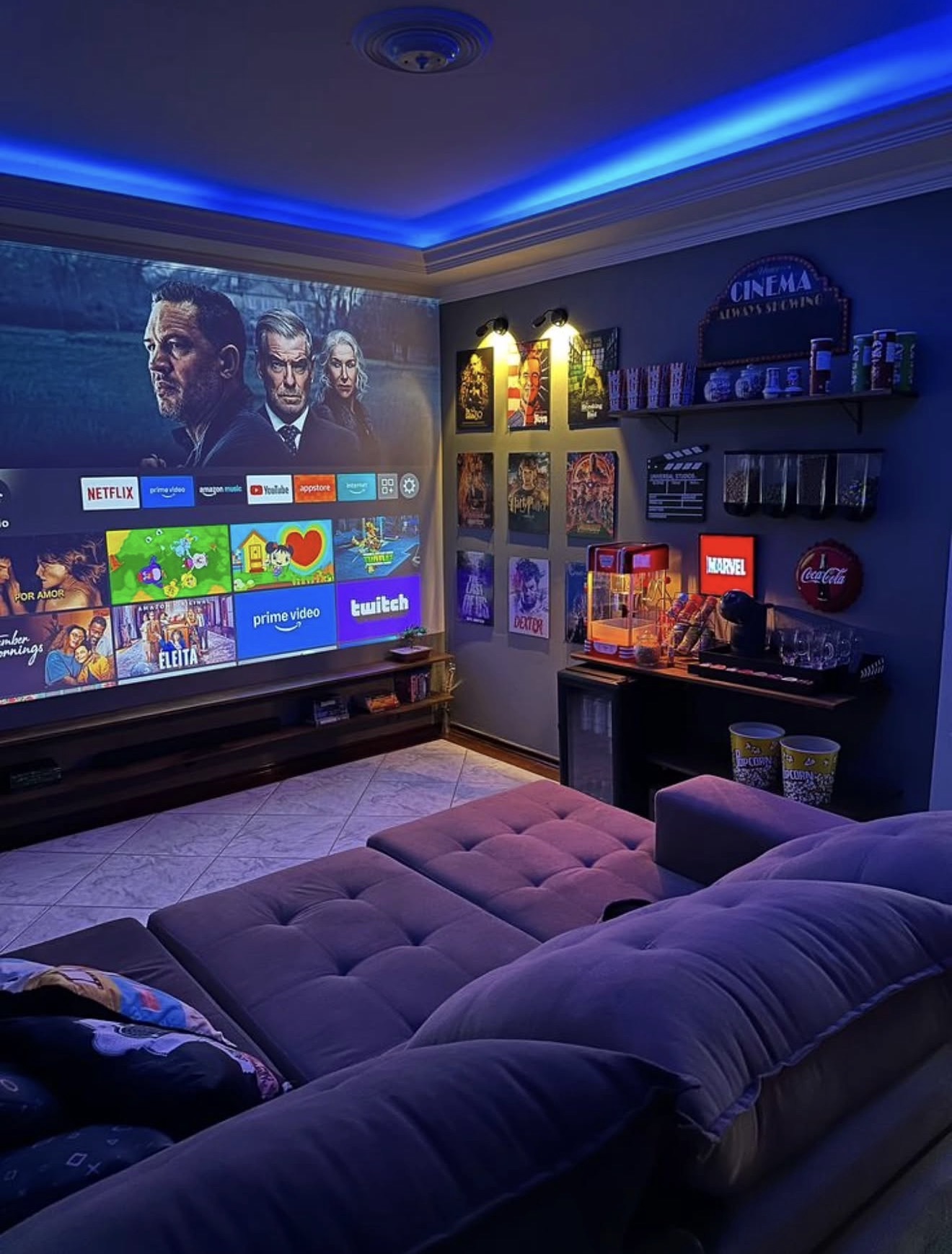 Immersive Cinematic Experience With Neon Lighting
