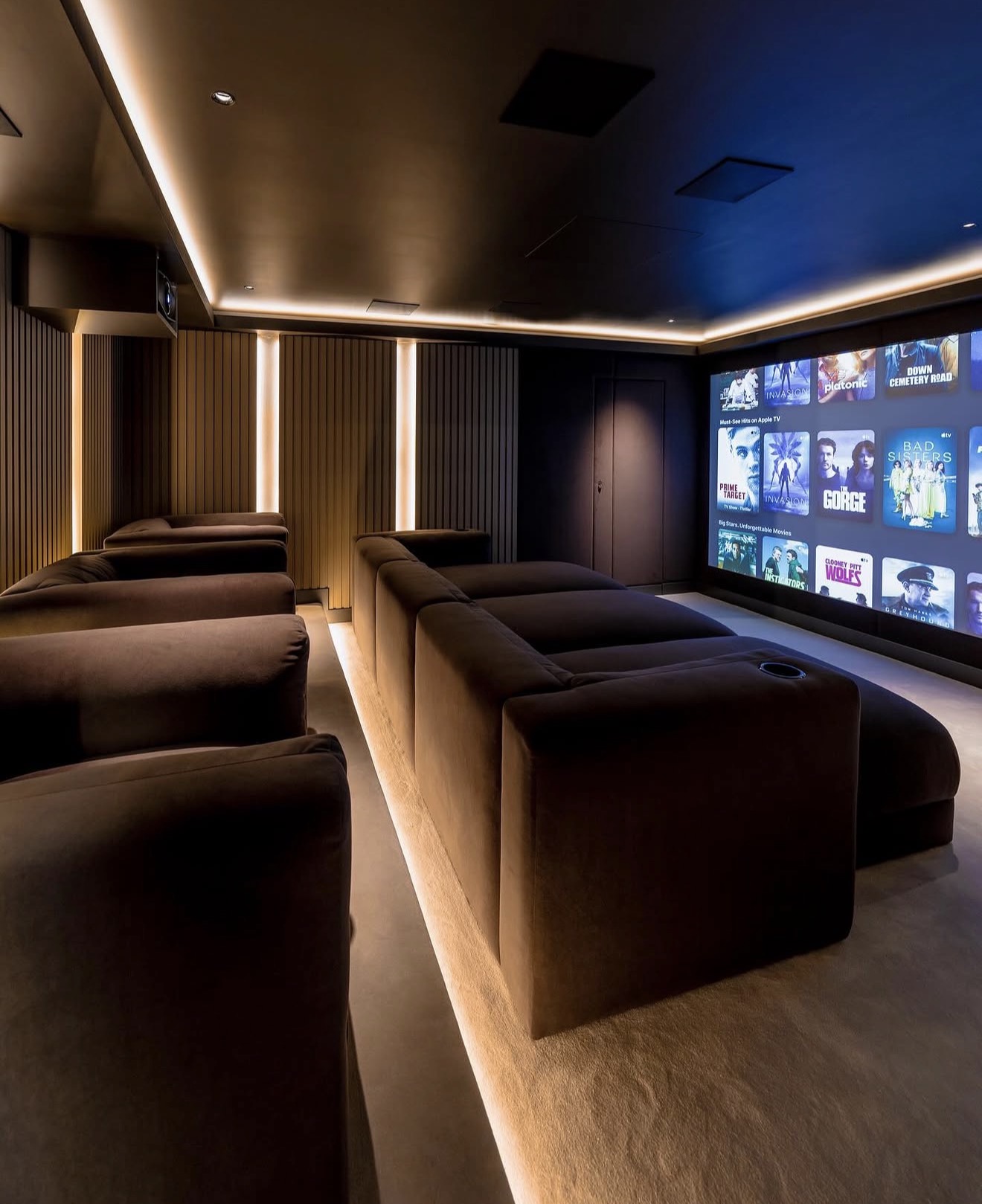Luxe Cinematic Retreat With Integrated Lighting