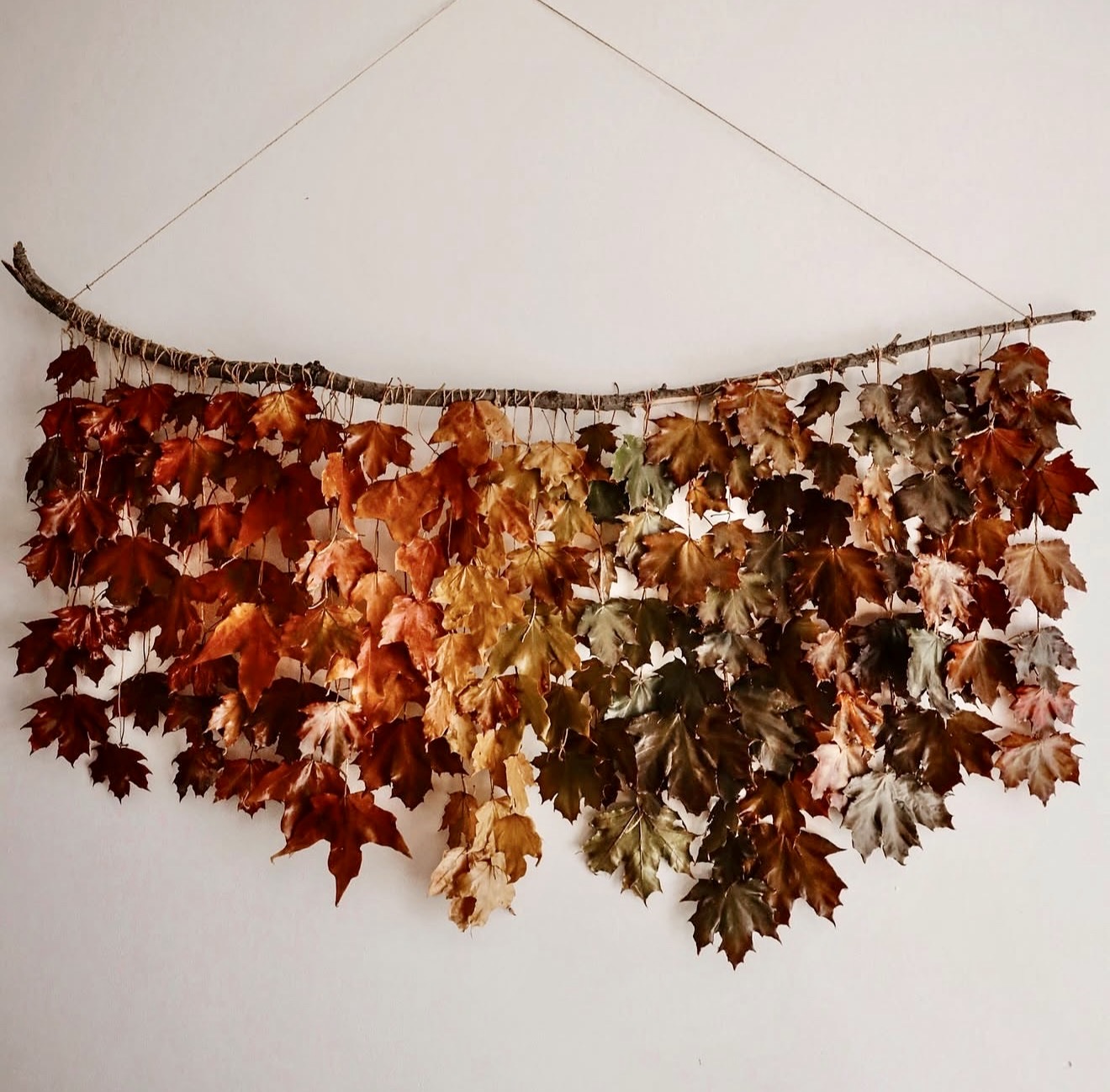 Natural Fall Leaf Wall Hanging