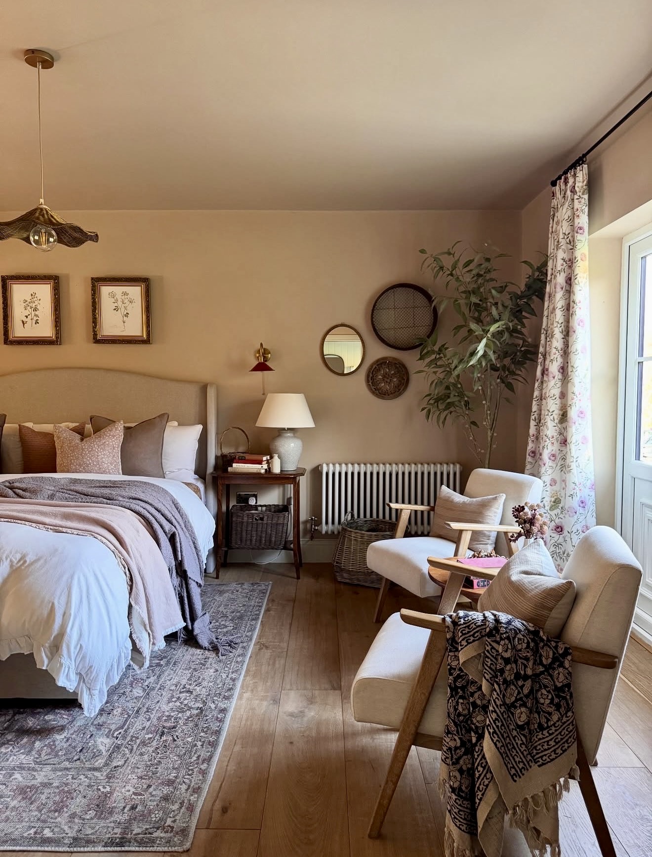 Neutral Textured Cozy Fall Bedroom Retreat