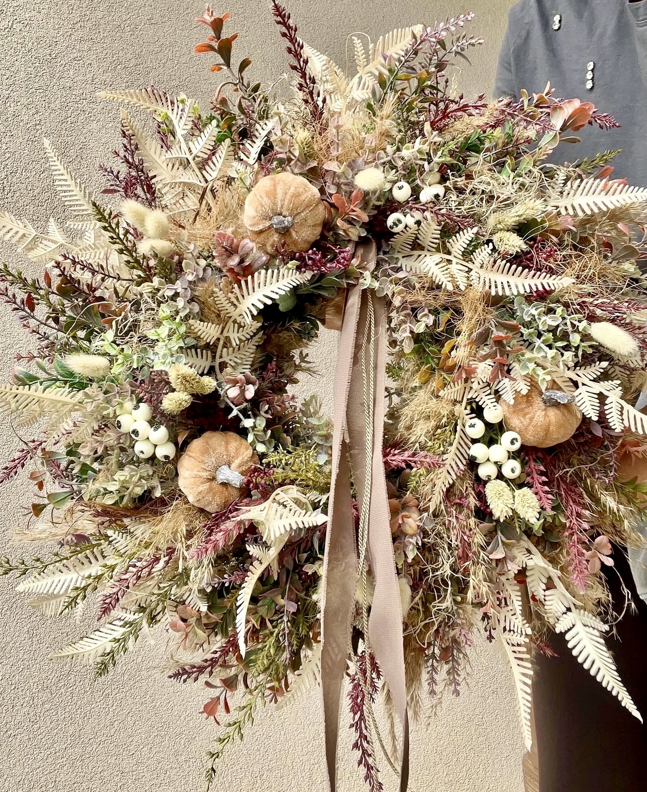 Rustic Autumn Harvest Pumpkin Wreath
