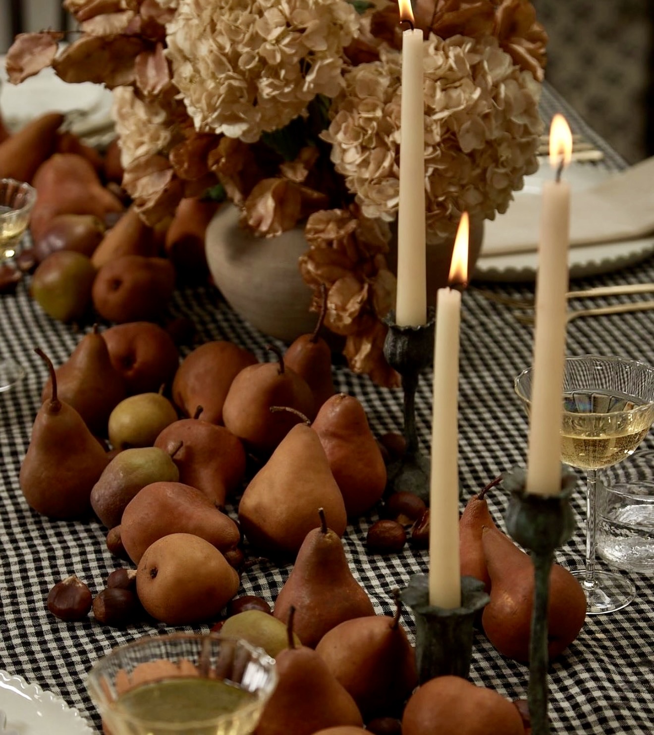 Rustic Autumn Harvest Table Setting