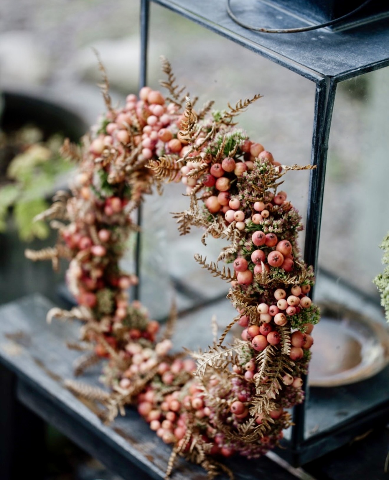 Rustic Berry and Fern Fall Wreath