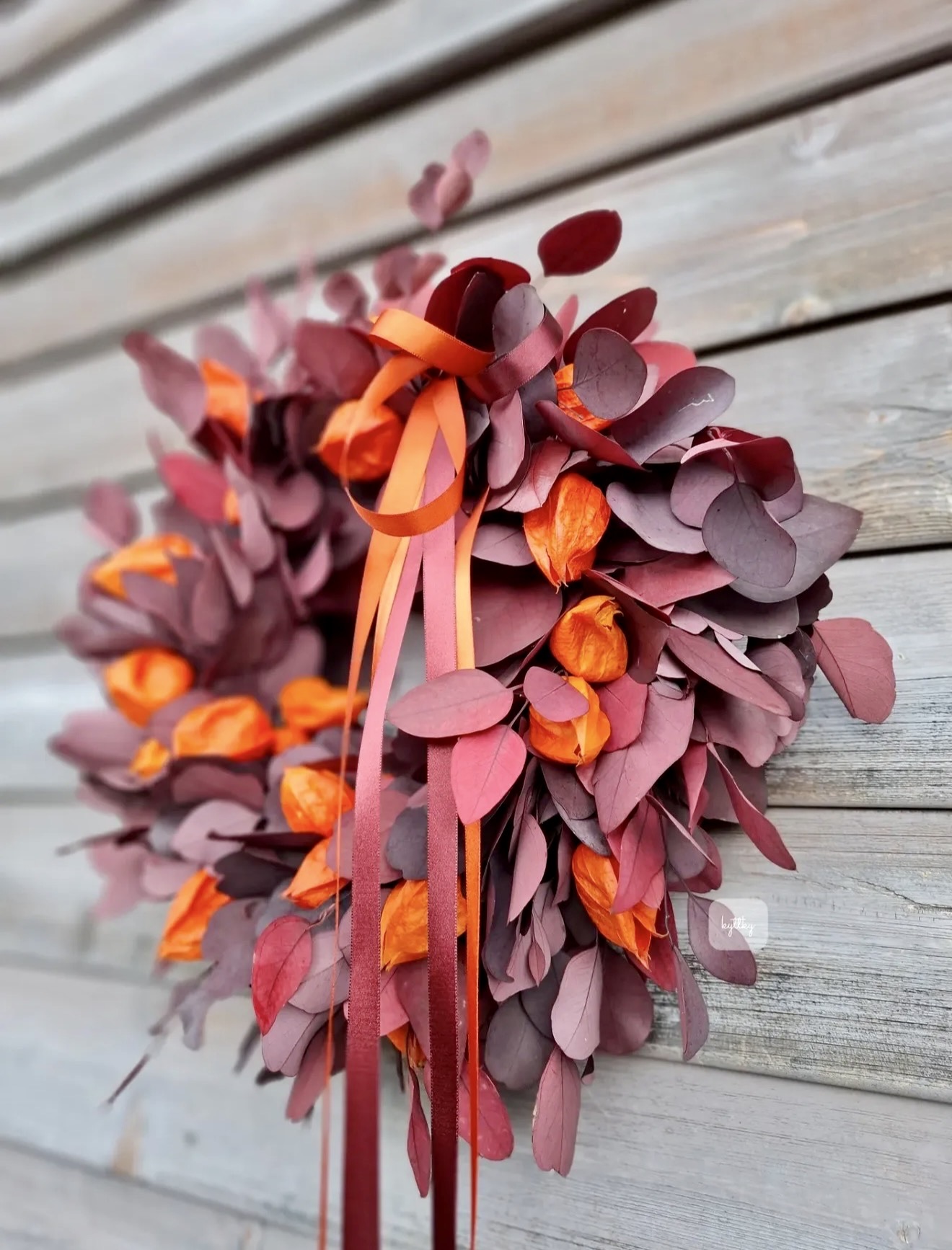 Rustic Fall Eucalyptus and Lantern Wreath