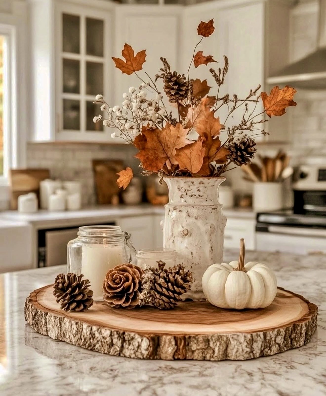 Rustic Farmhouse Autumn Centerpiece Display