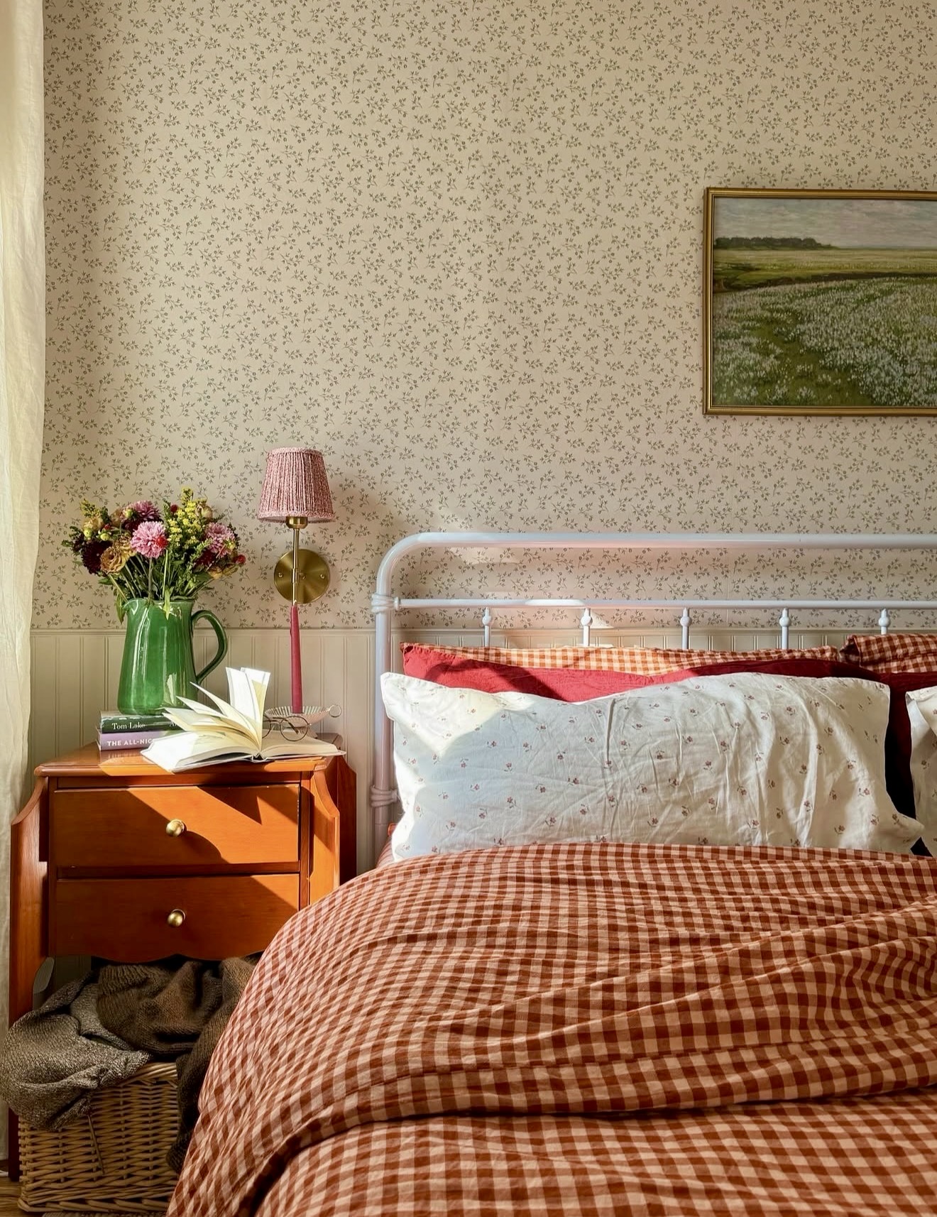 Rustic Gingham Cozy Fall Bedroom Haven