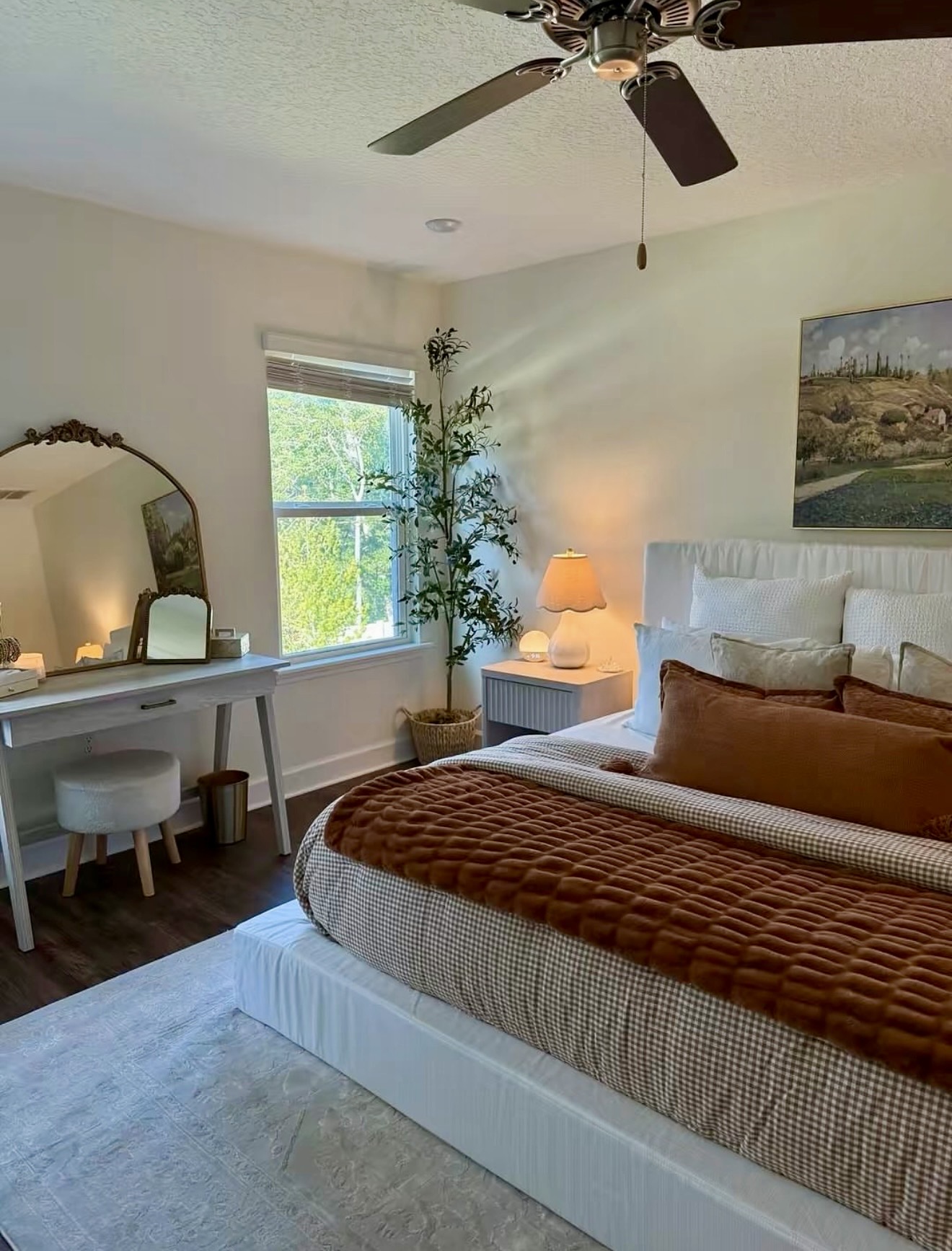Warm Earth Tones Cozy Fall Bedroom Retreat