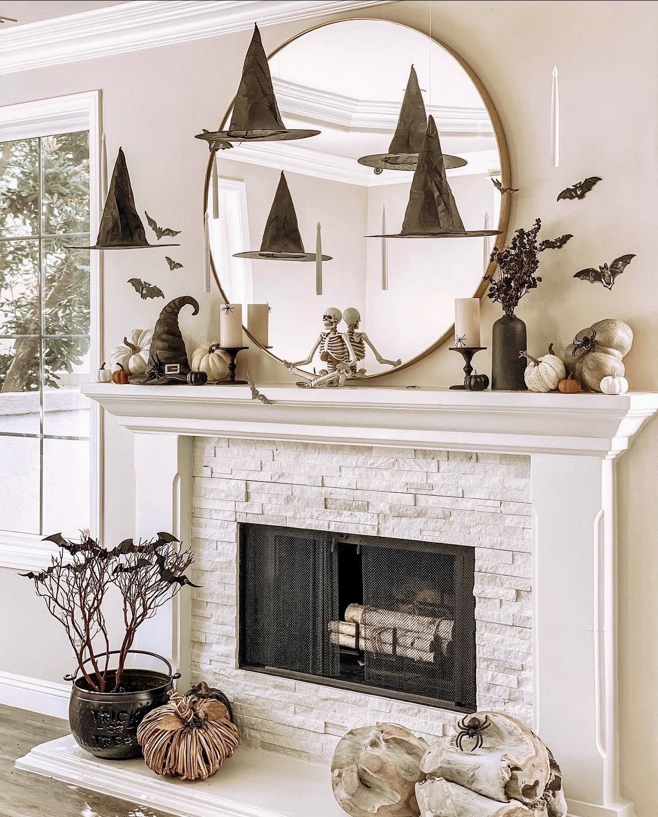 Whimsical Witchy Halloween Mantle Magic