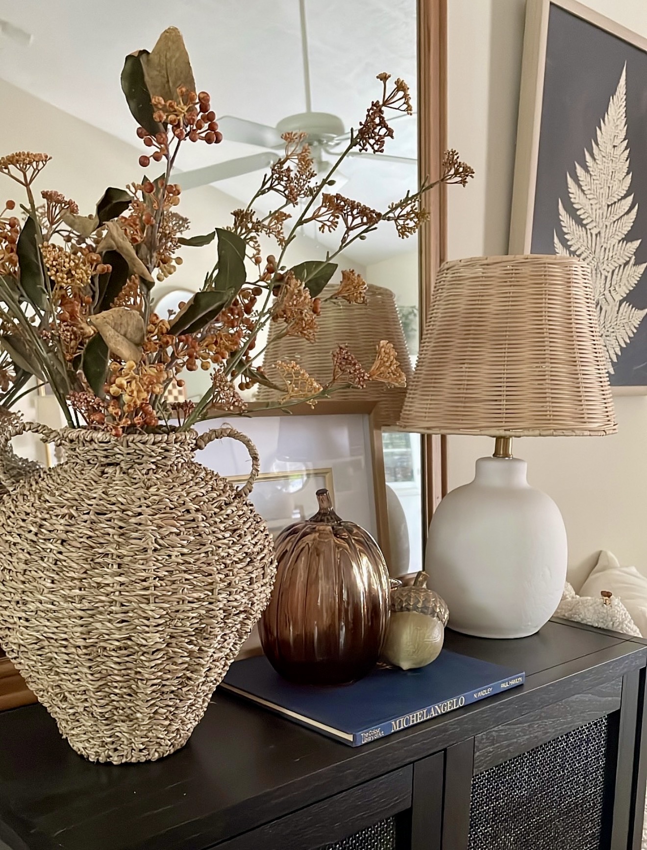 Woven Textures And Autumnal Accents Tabletop